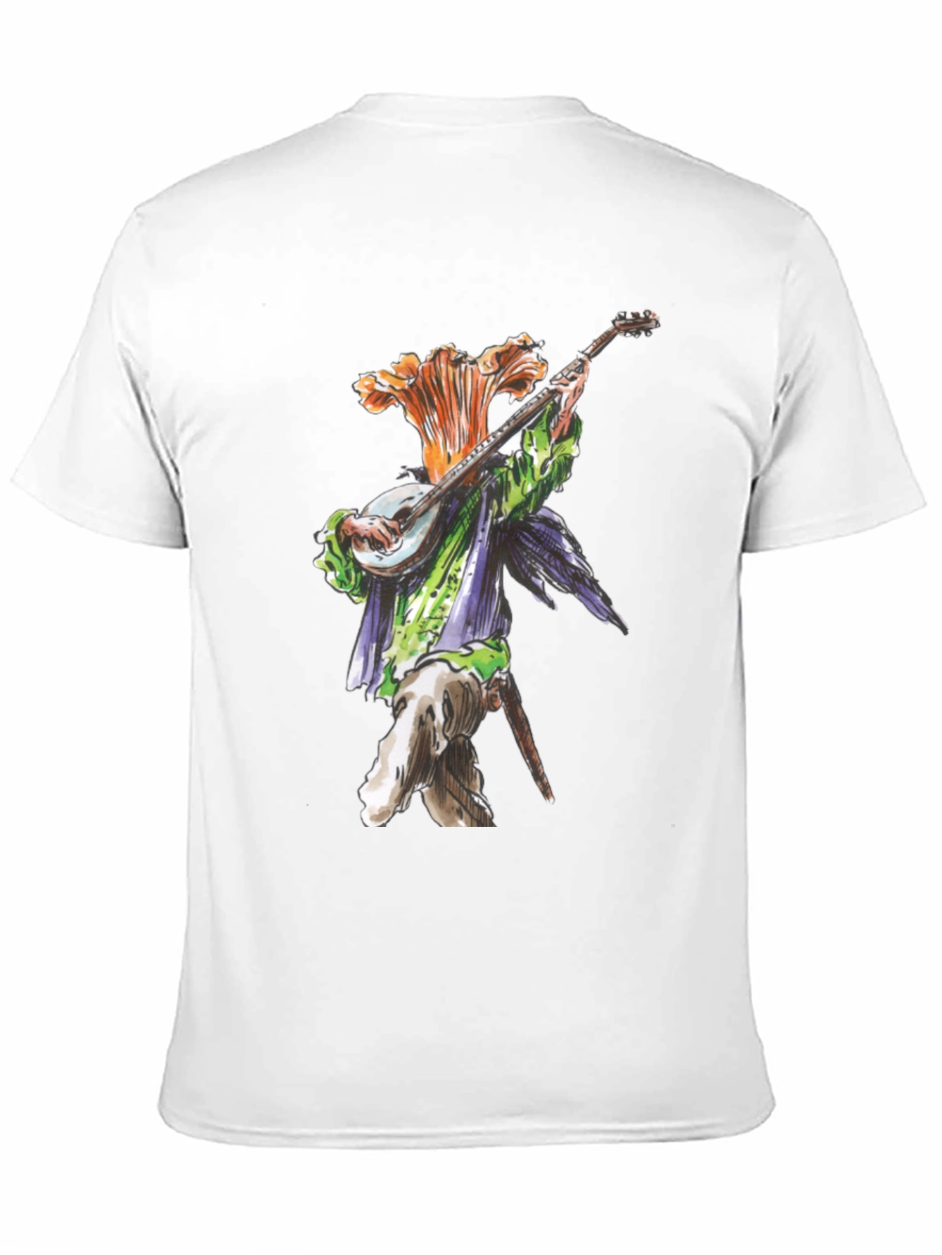 Floral Bard Graphic Tee - Black Cotton