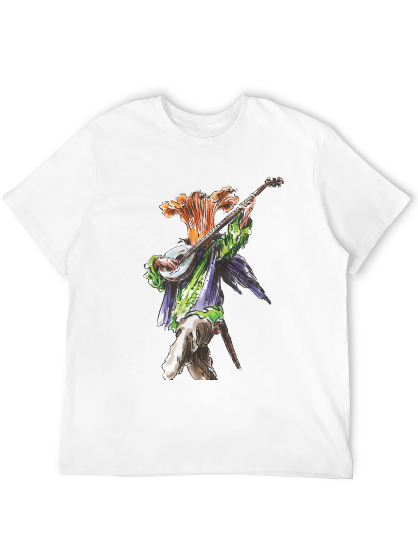 Floral Bard Graphic Tee - Black Cotton