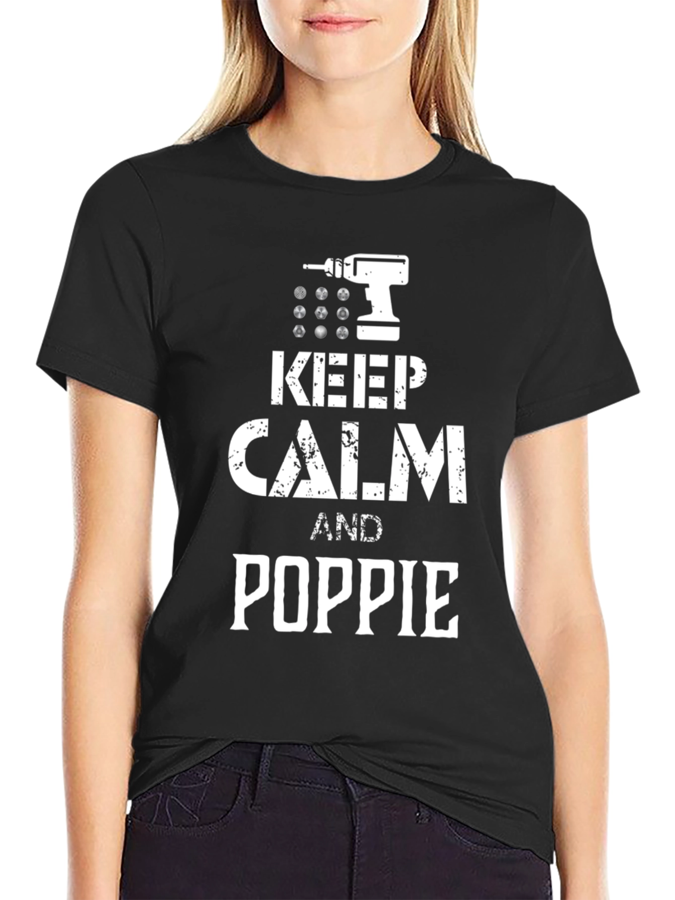 Keep Calm and Poppie T-Shirt Funny Dad Gift