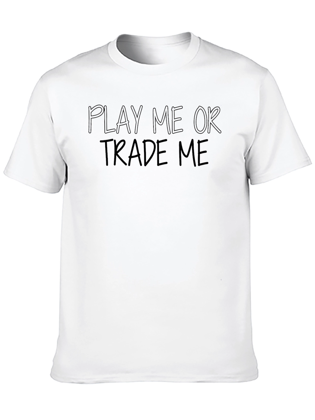 Play Me or Trade Me Black Cotton T-Shirt