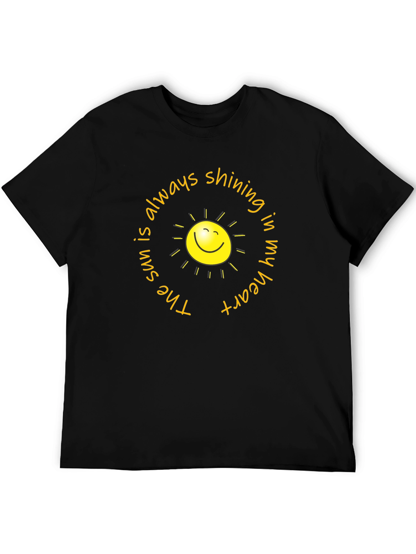 Sunshine Heart Graphic T-Shirt - Black