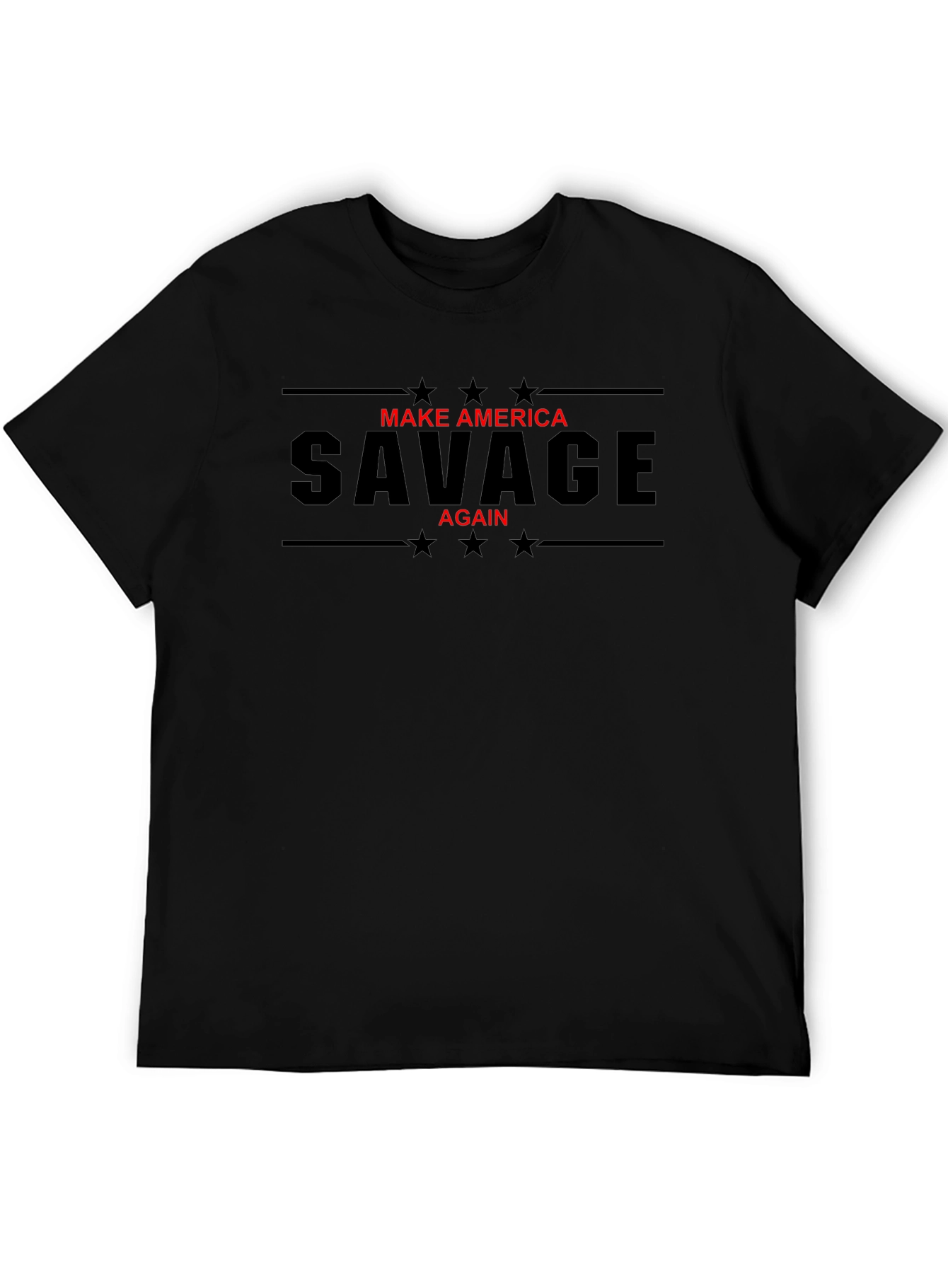 Make America Savage Again Graphic Tee - Black