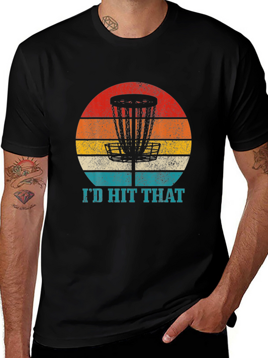 Id Hit That Disc Golf Tee - Retro Basket Design