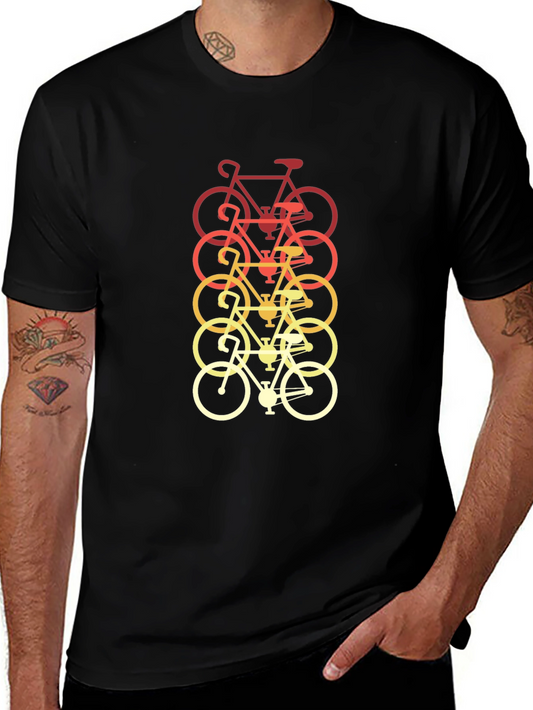Retro Bicycle Stack Graphic Tee