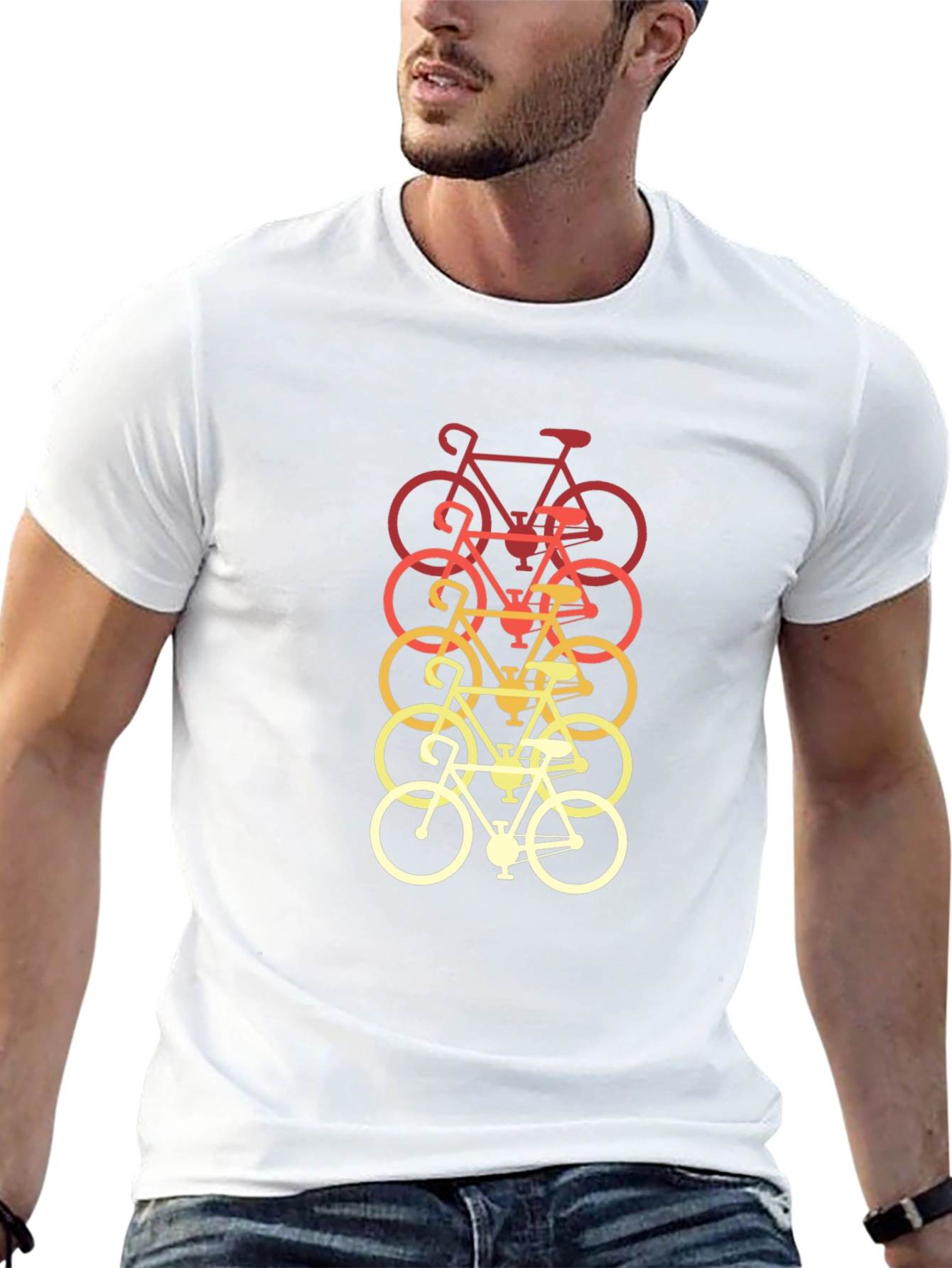 Retro Bicycle Stack Graphic Tee
