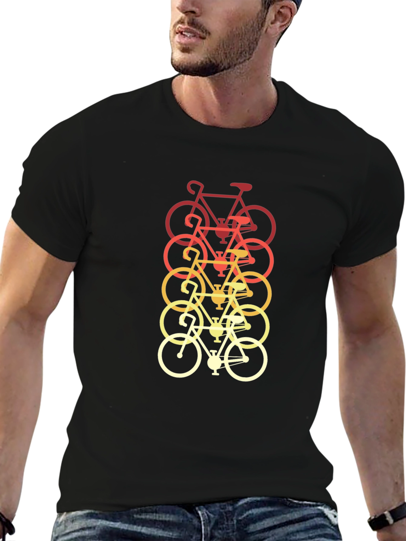 Retro Bicycle Stack Graphic Tee