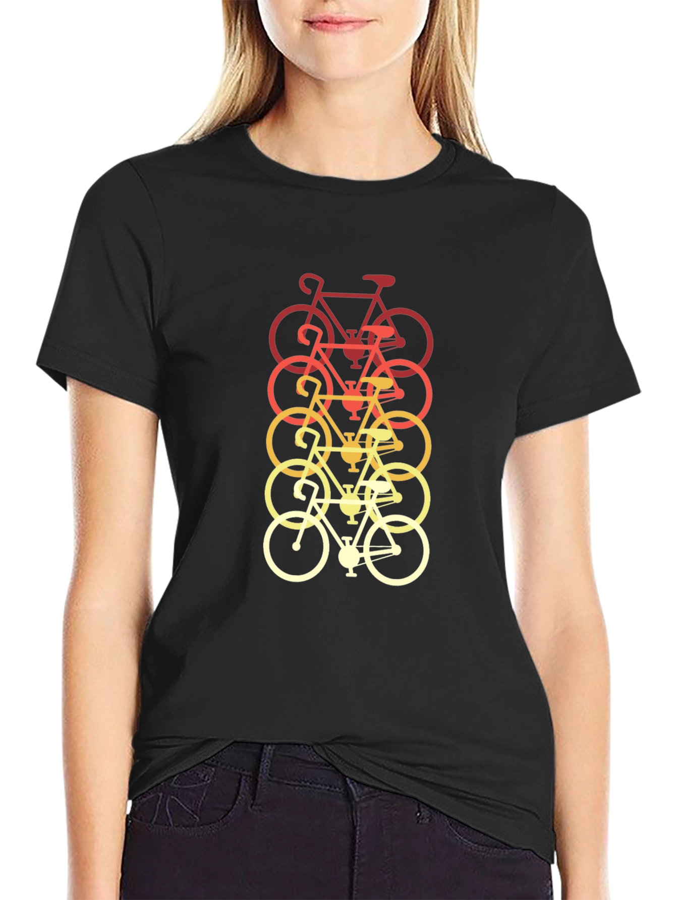 Retro Bicycle Stack Graphic Tee