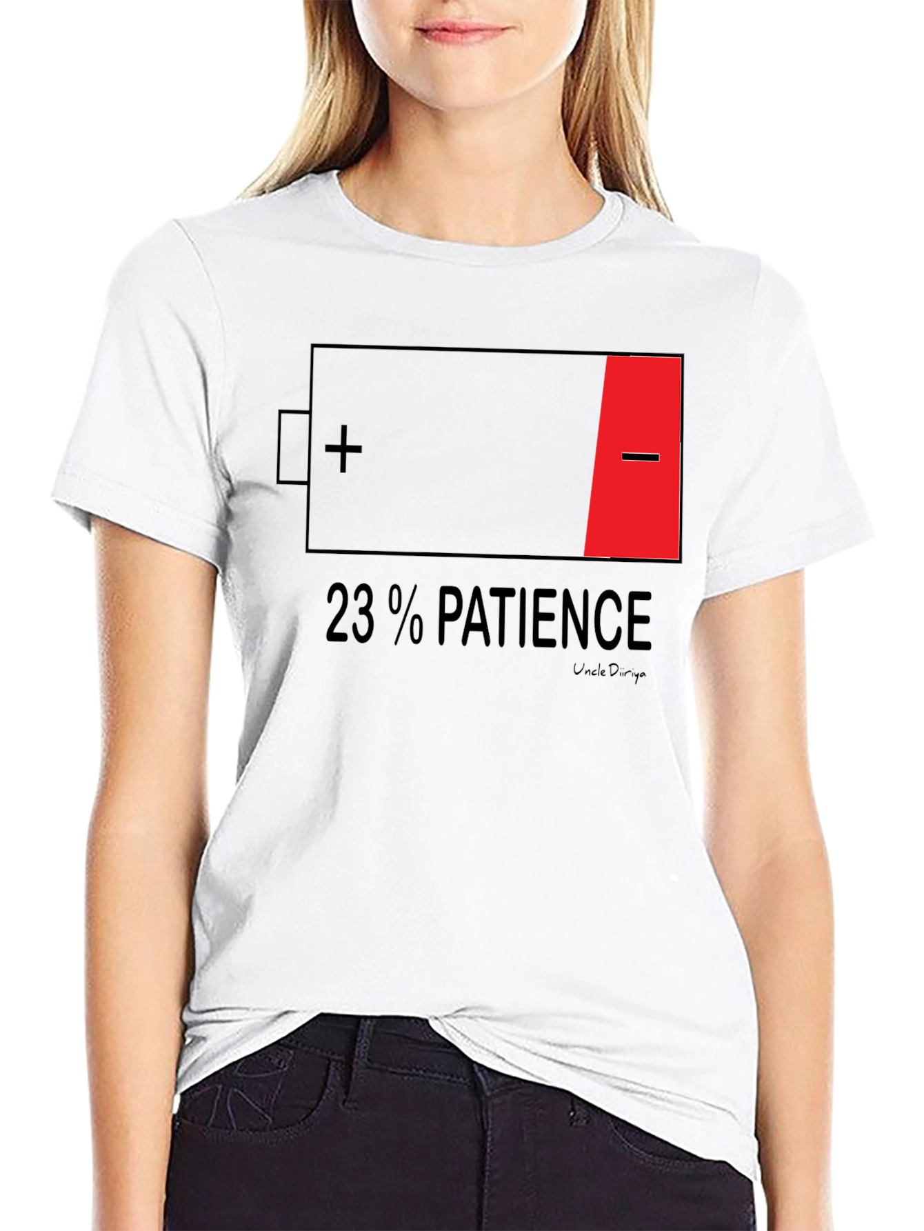 23% Patience Graphic T-Shirt - Black Humor Tee