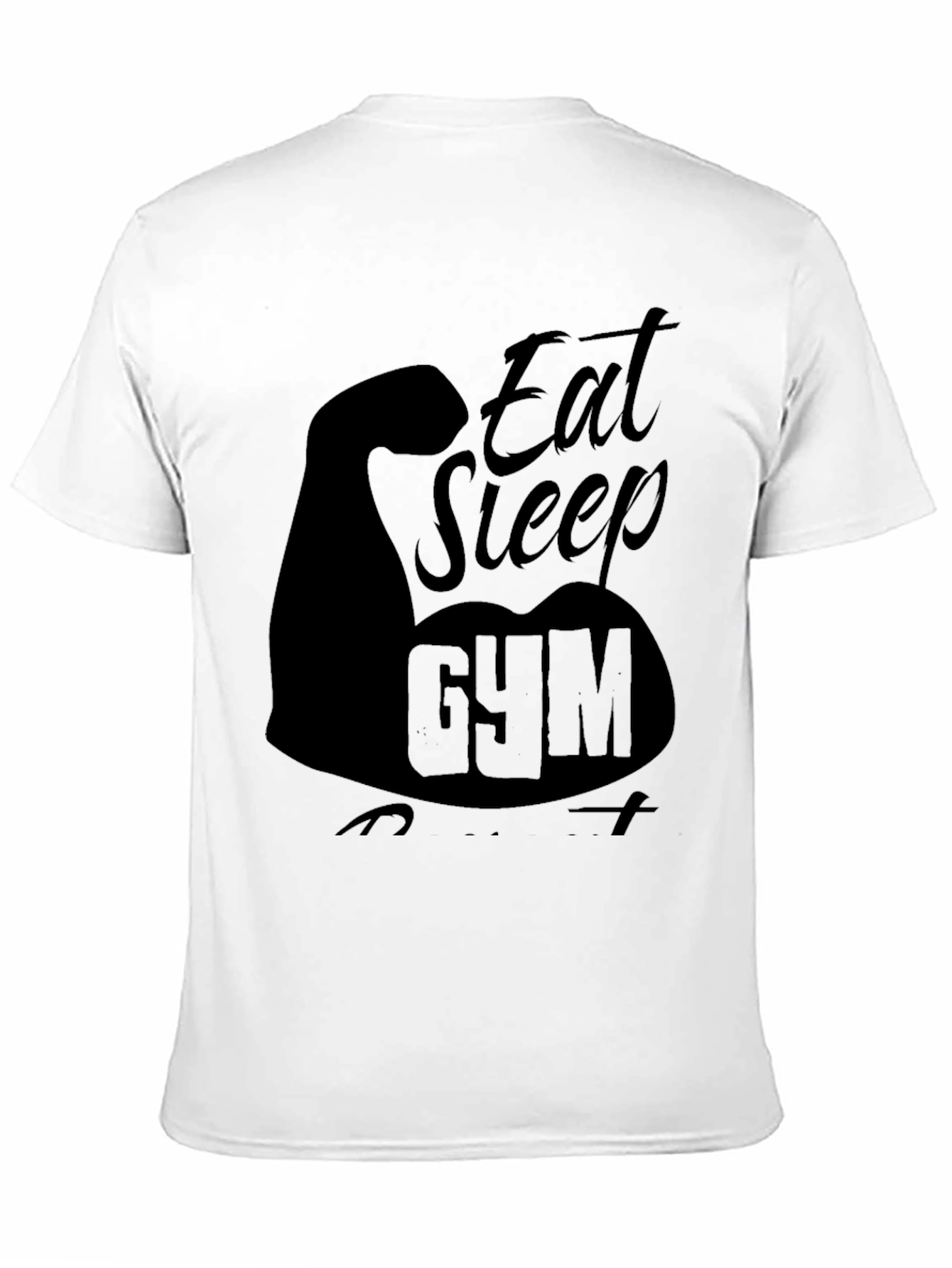 Eat Sleep Gym Black Graphic T-Shirt