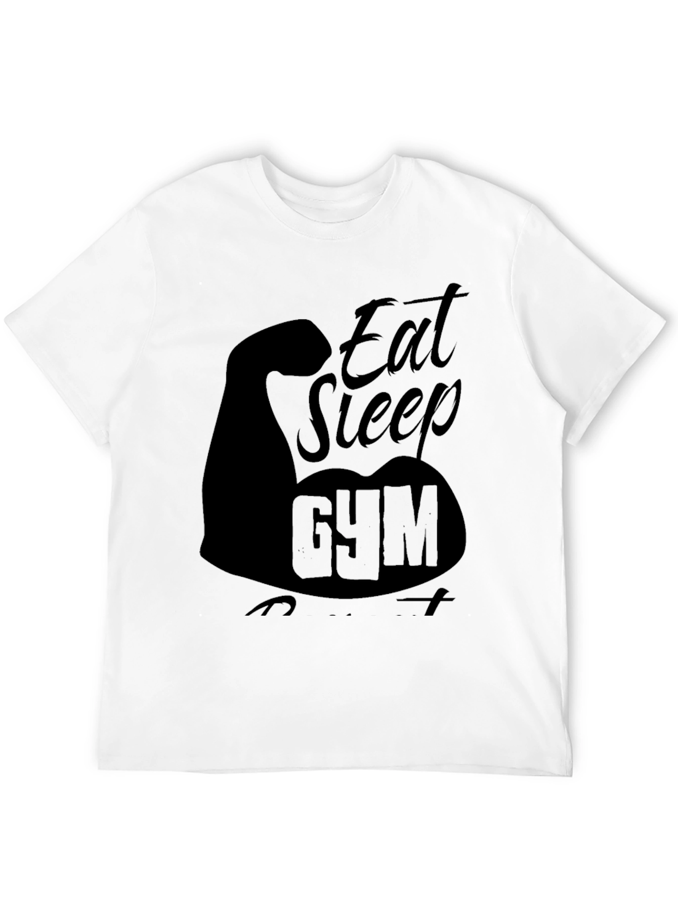 Eat Sleep Gym Black Graphic T-Shirt