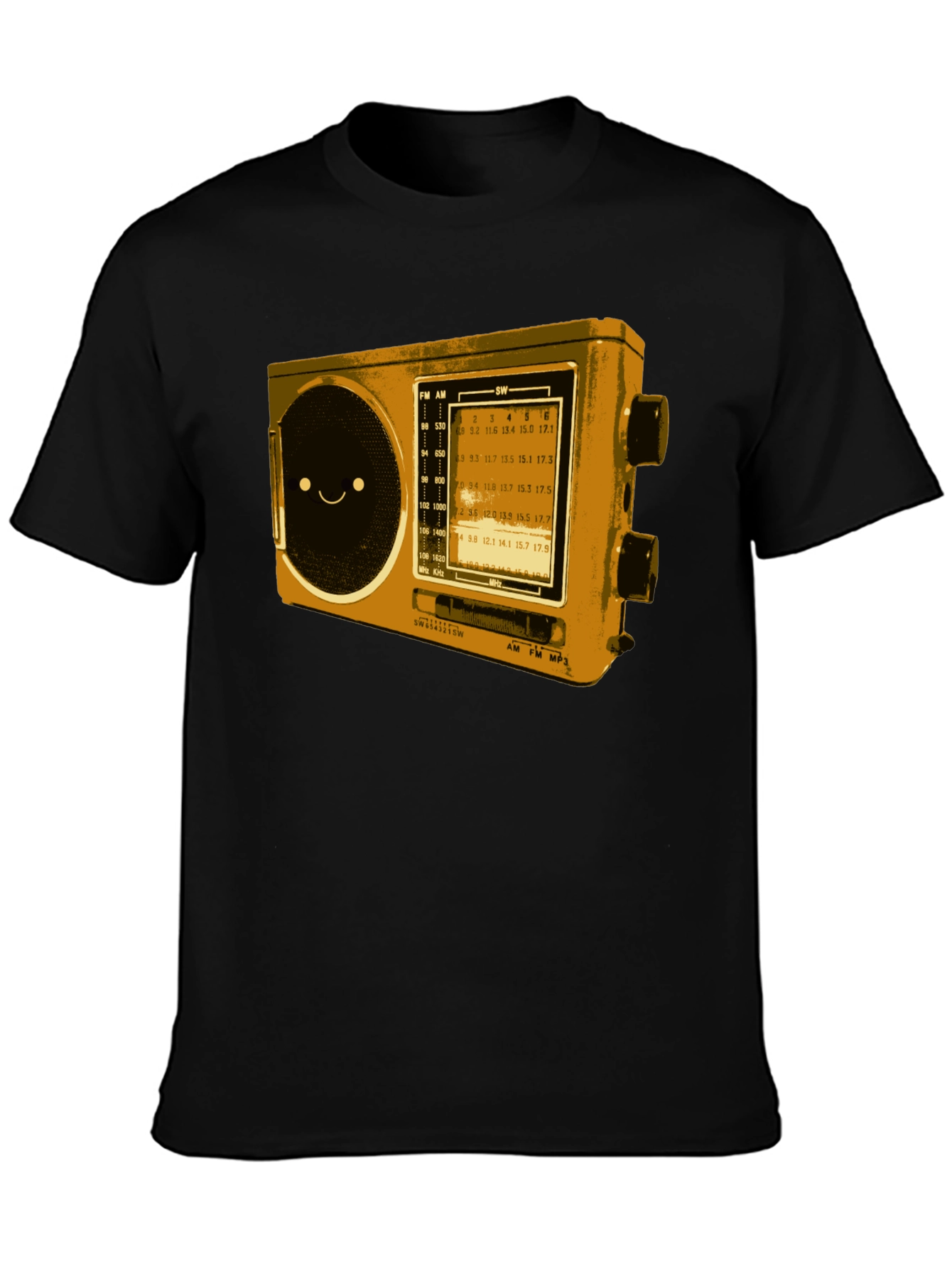 Retro Radio Graphic T-Shirt - Cool Novelty Tee
