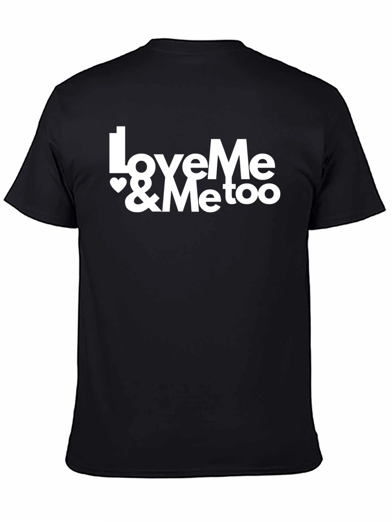 LoveMe & MeToo Black Graphic Tee