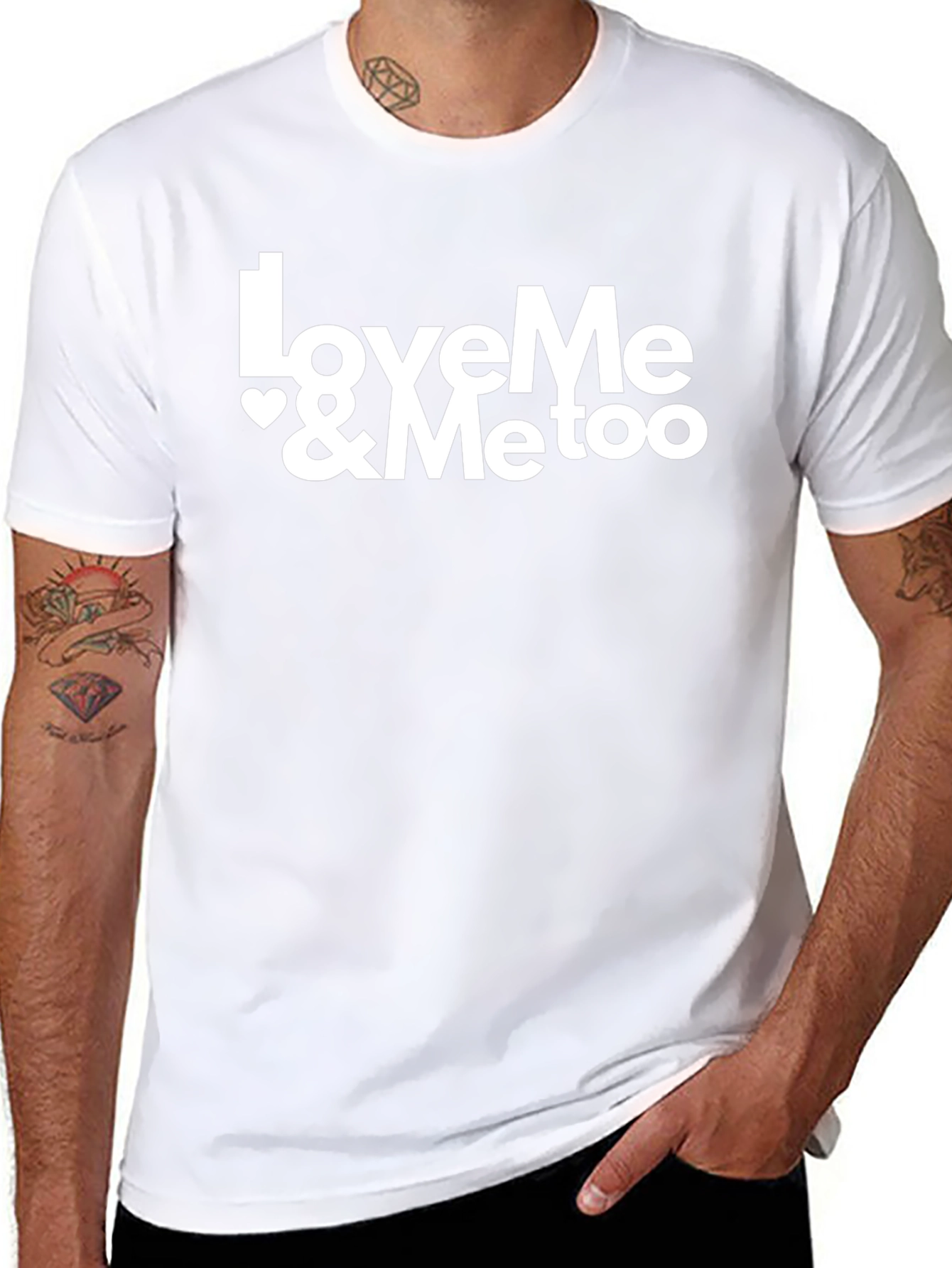LoveMe & MeToo Black Graphic Tee