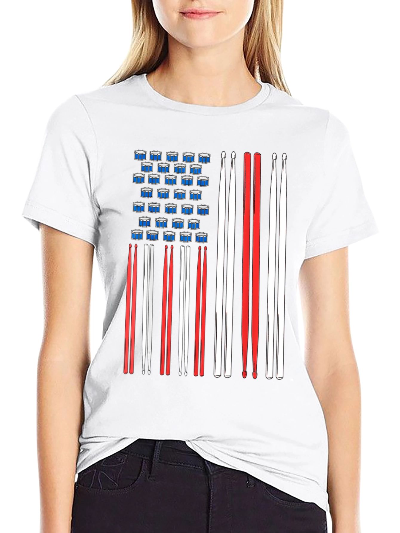 Drummer American Flag T-Shirt