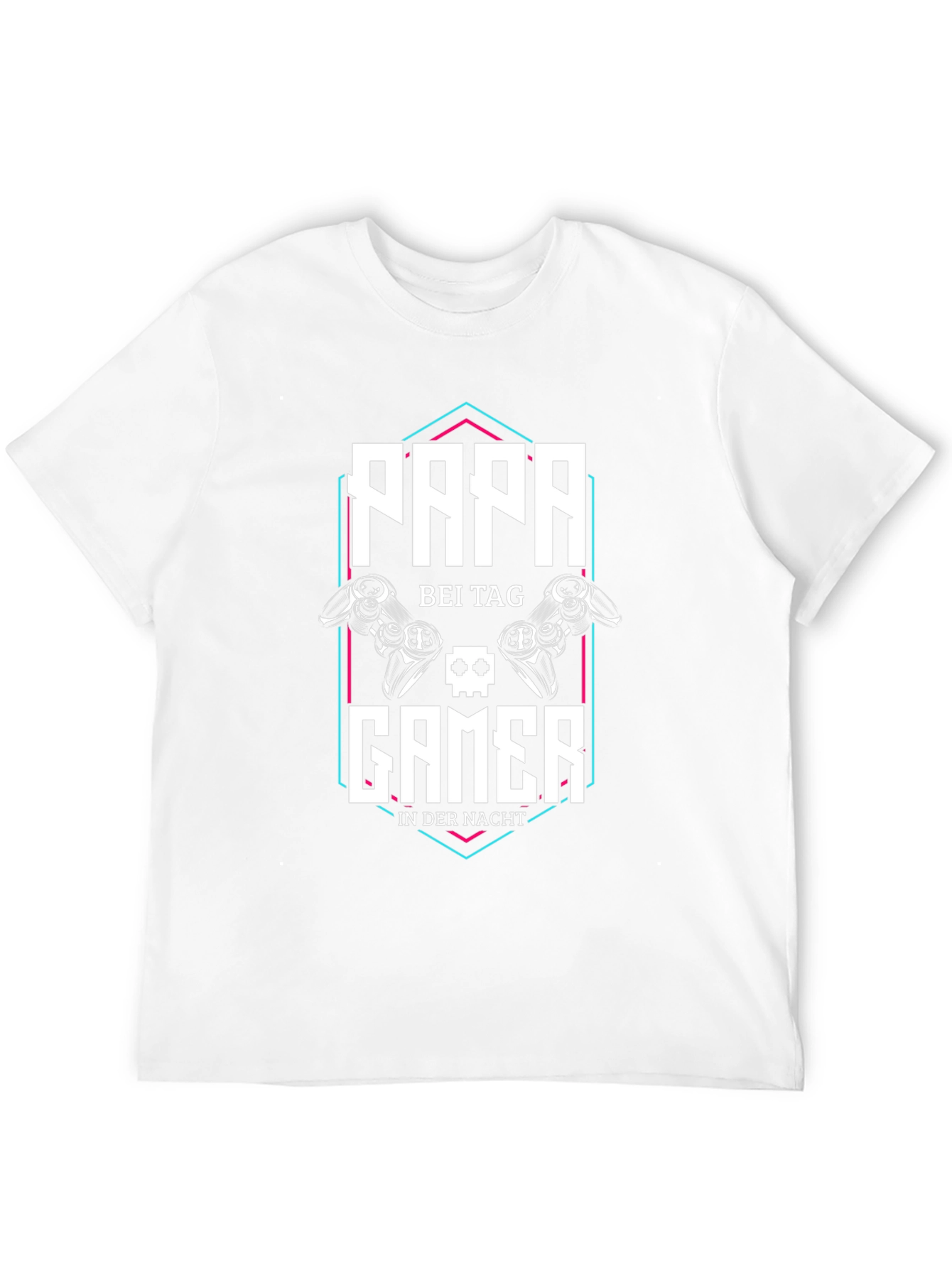 Papa Gamer T-Shirt - Day/Night Gaming Dad Tee
