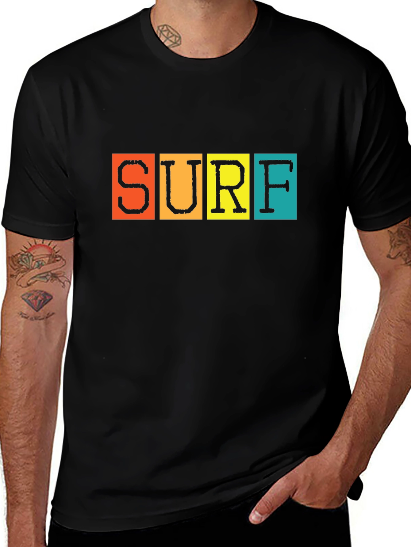 Surf Graphic T-Shirt - Black