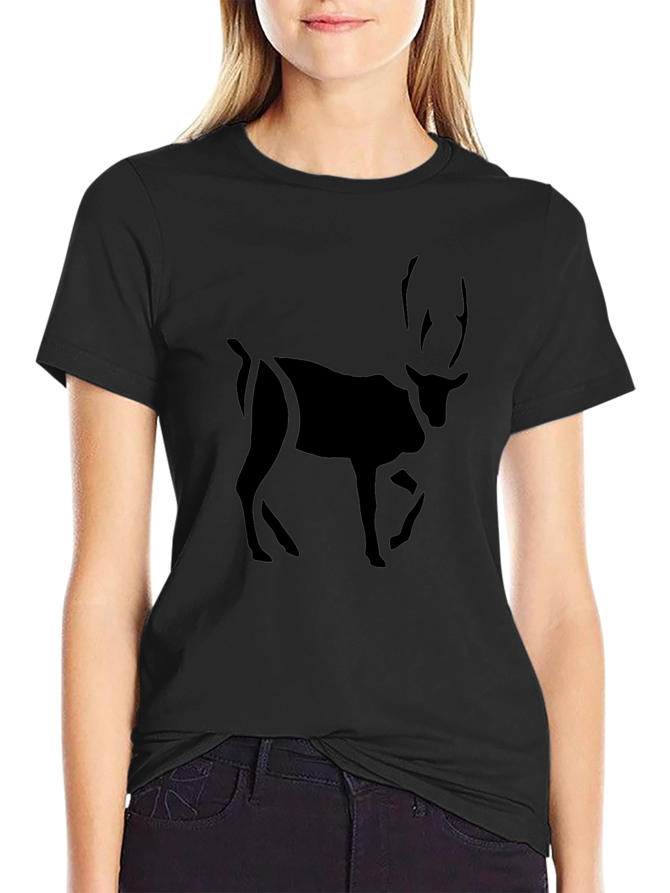 Reindeer Graphic Tee - Soft Cotton Blend