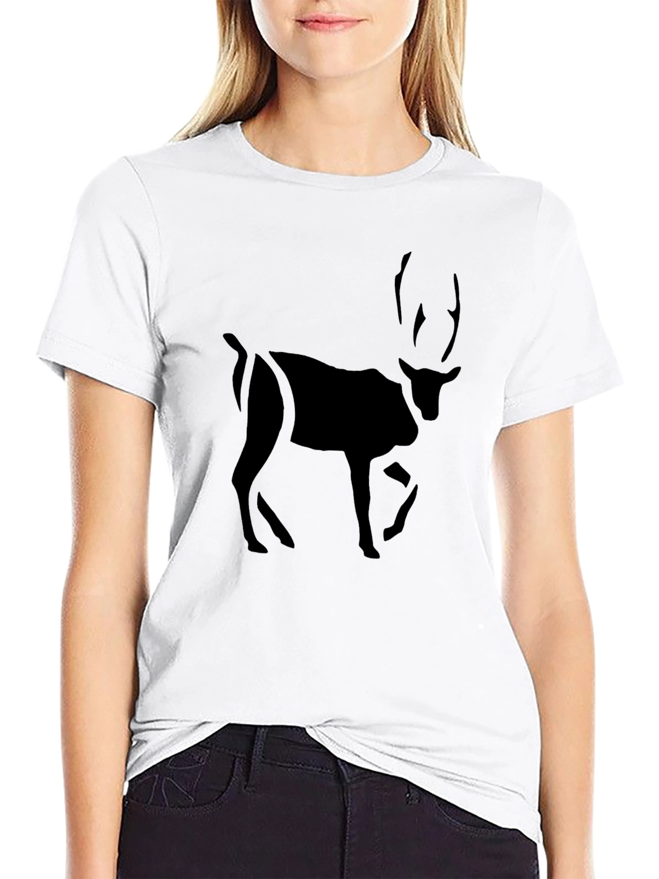 Reindeer Graphic Tee - Soft Cotton Blend
