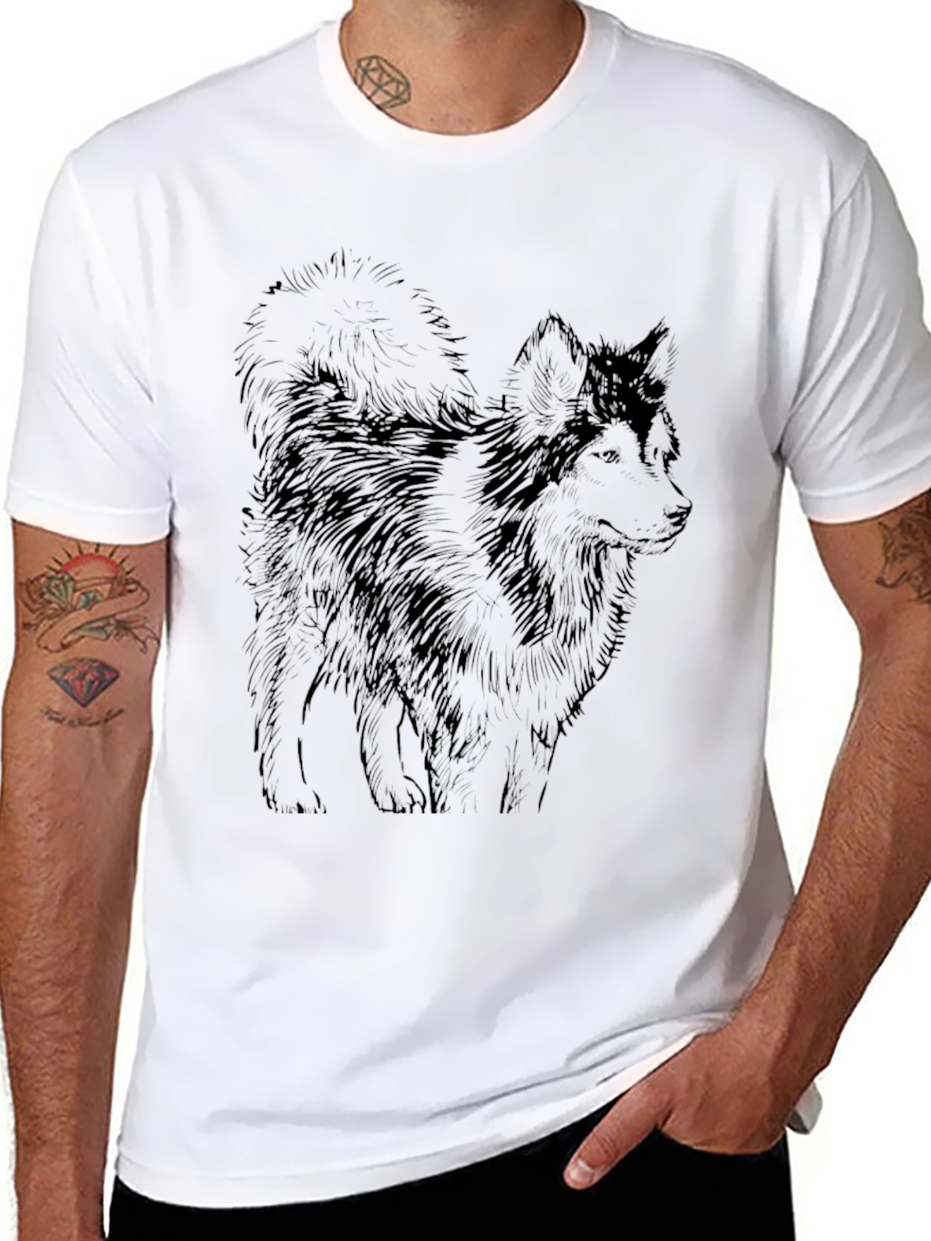 Black Husky Graphic Tee