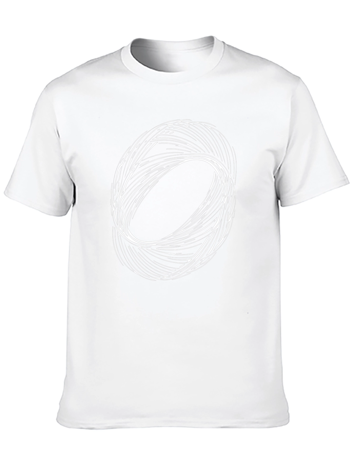 Abstract Swirl Graphic Tee - Black