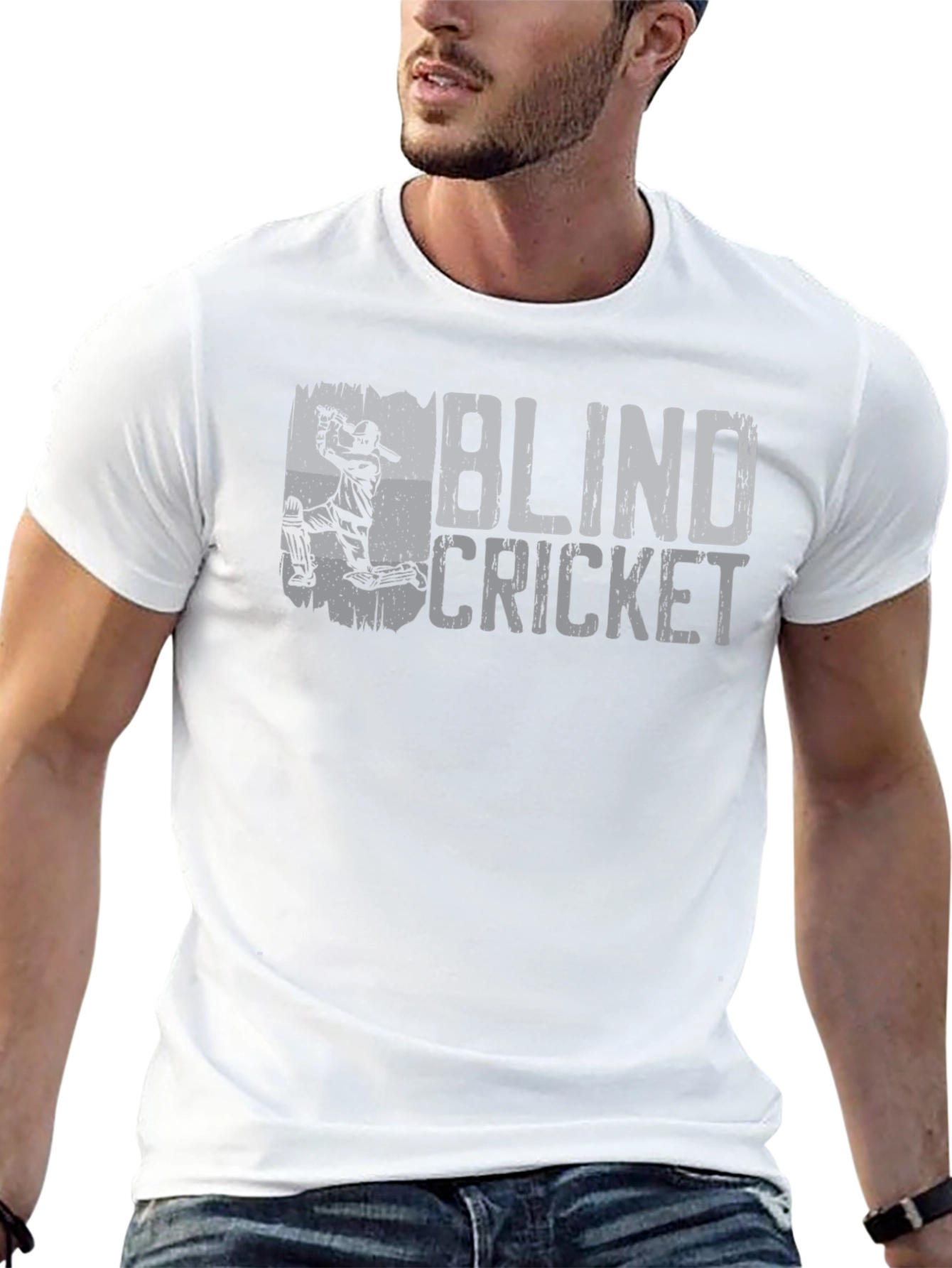 Blind Cricket Graphic Tee - Black Cotton