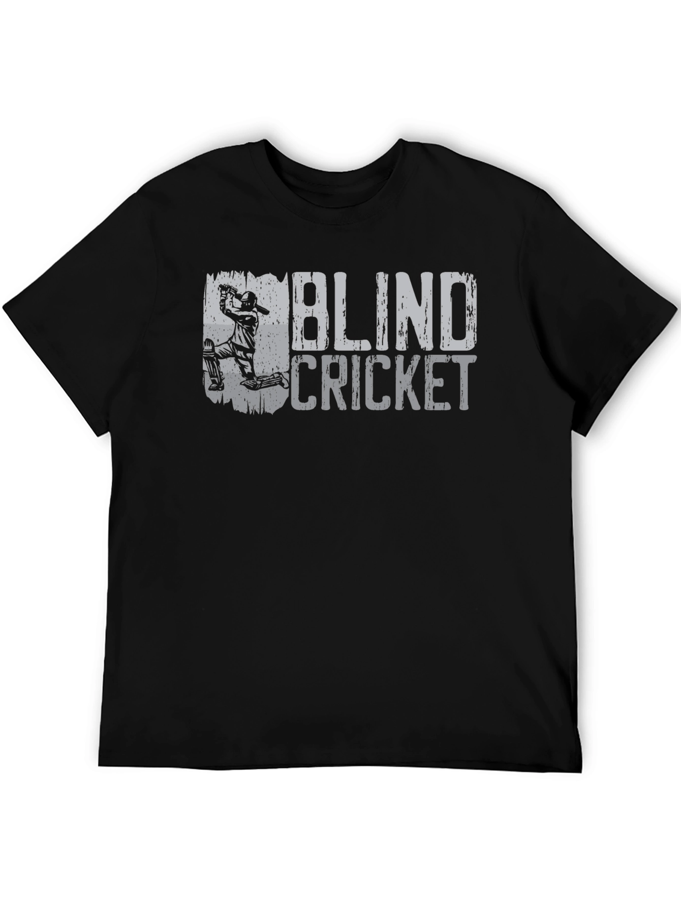 Blind Cricket Graphic Tee - Black Cotton