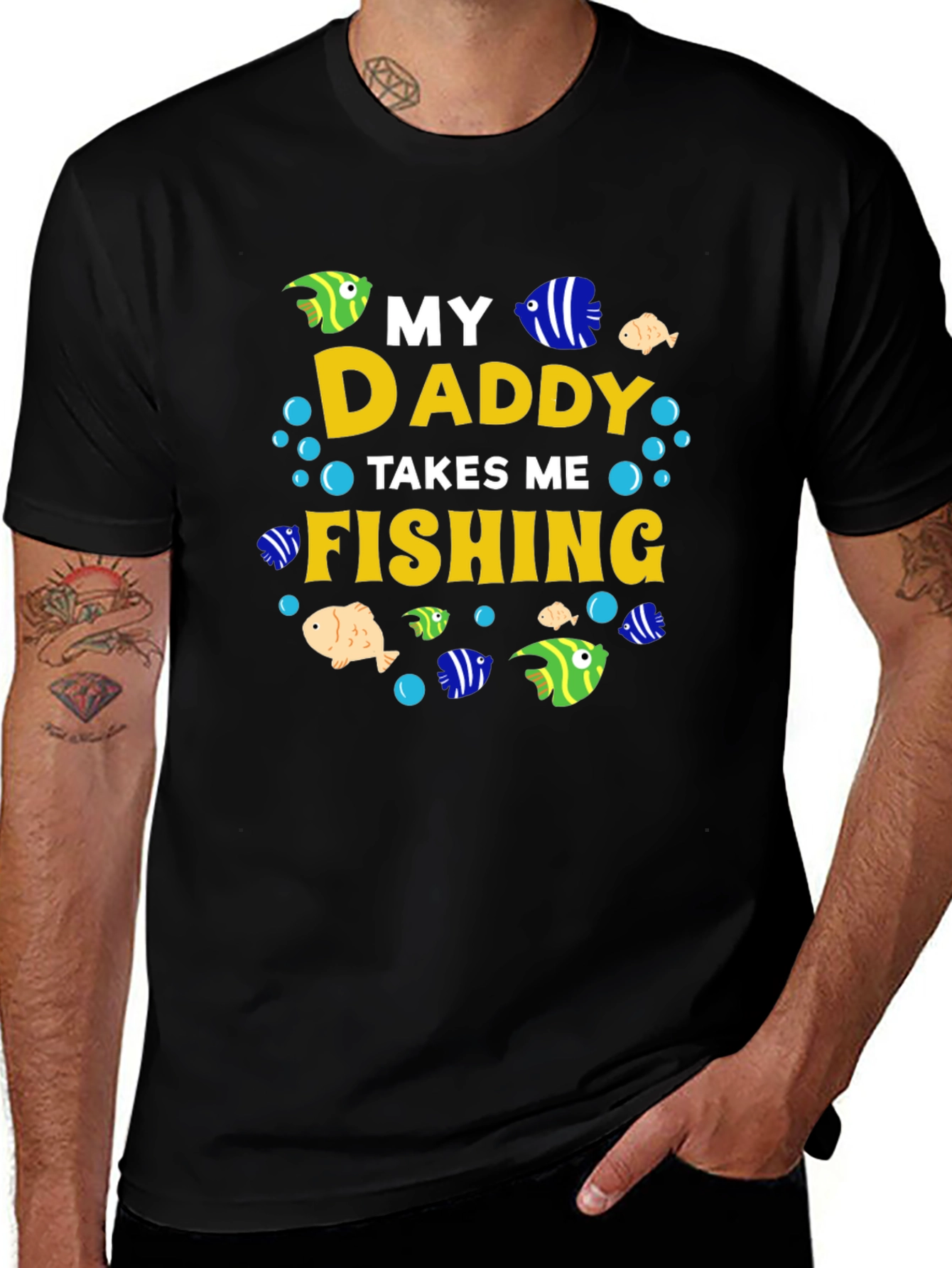 My Daddy Takes Me Fishing T-Shirt