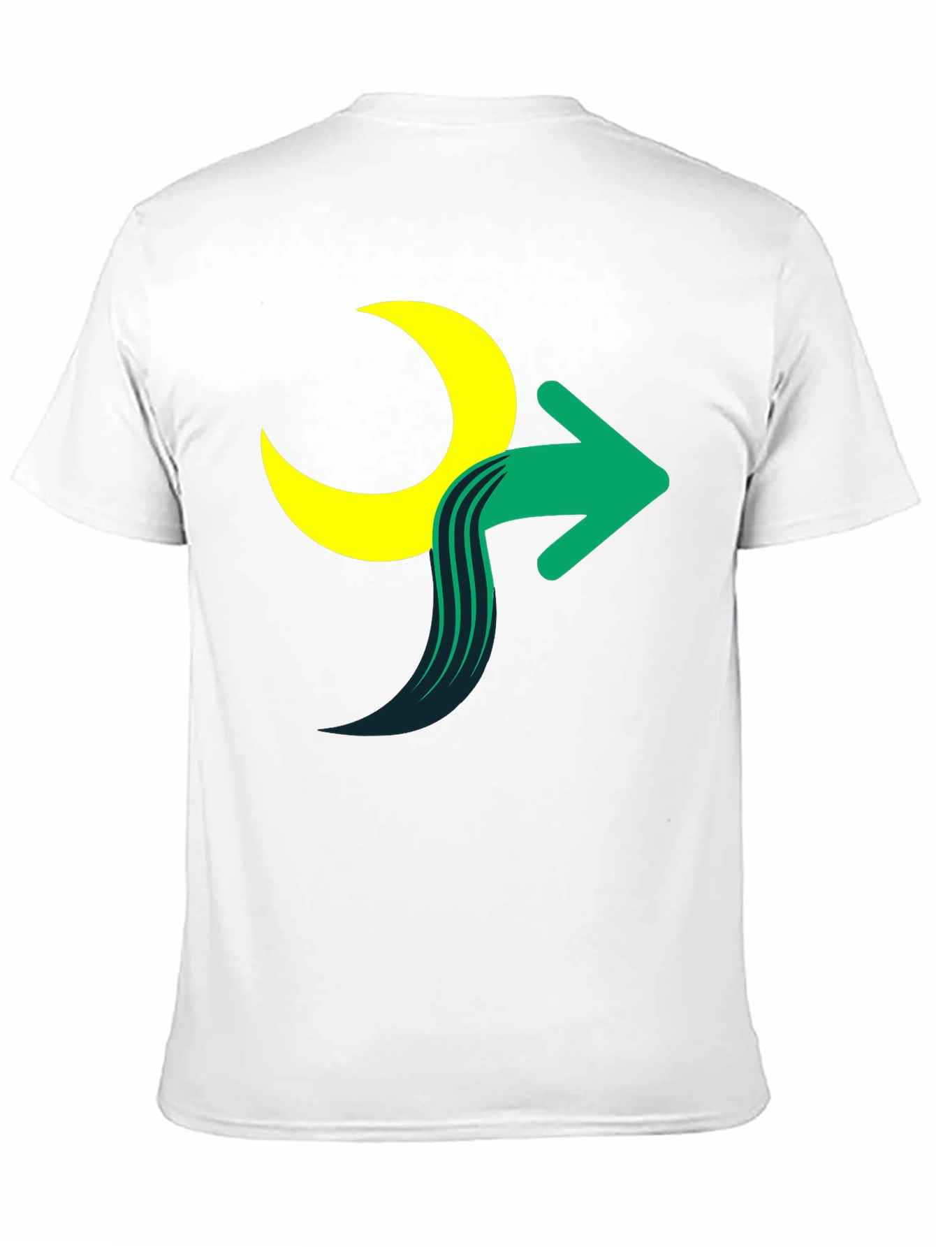 Moon Arrow Graphic Tee - Stylish Cotton Blend Shirt