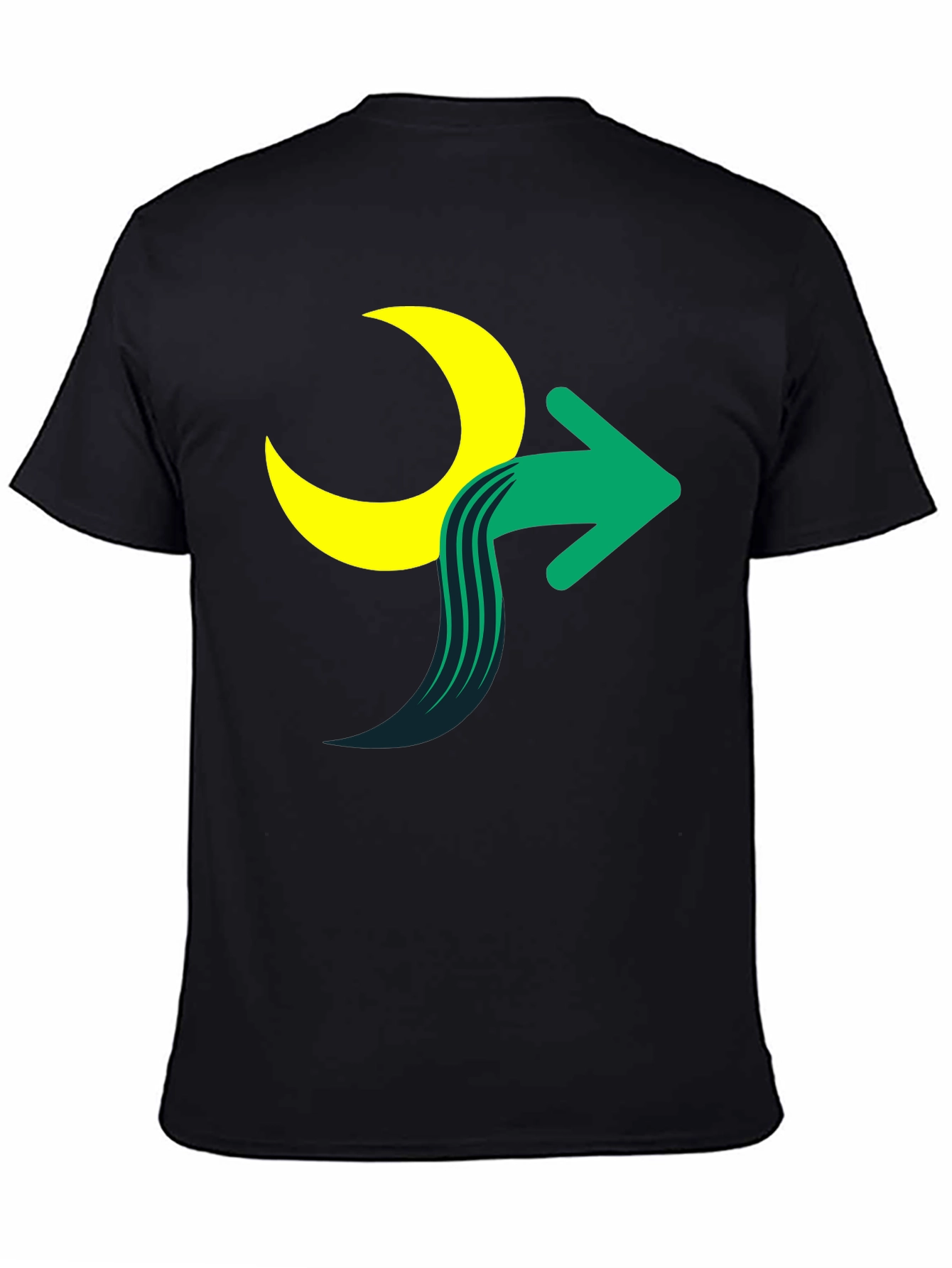 Moon Arrow Graphic Tee - Stylish Cotton Blend Shirt