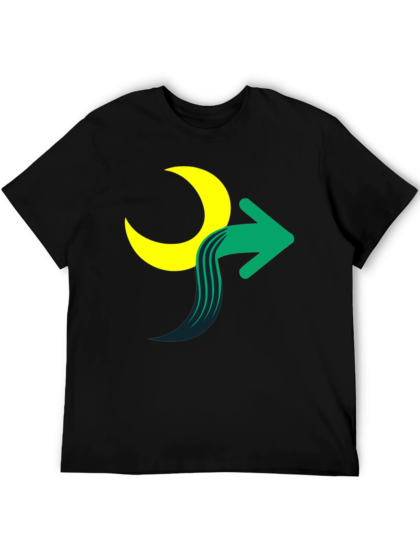 Moon Arrow Graphic Tee - Stylish Cotton Blend Shirt