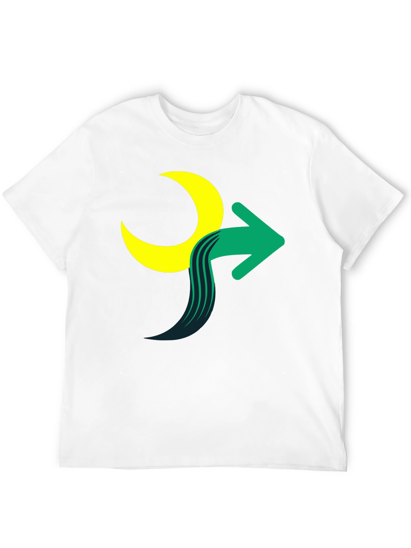 Moon Arrow Graphic Tee - Stylish Cotton Blend Shirt