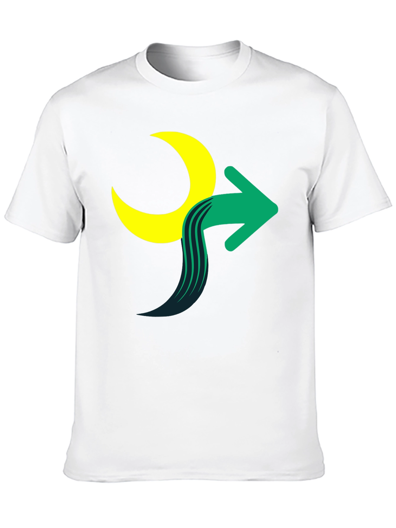 Moon Arrow Graphic Tee - Stylish Cotton Blend Shirt