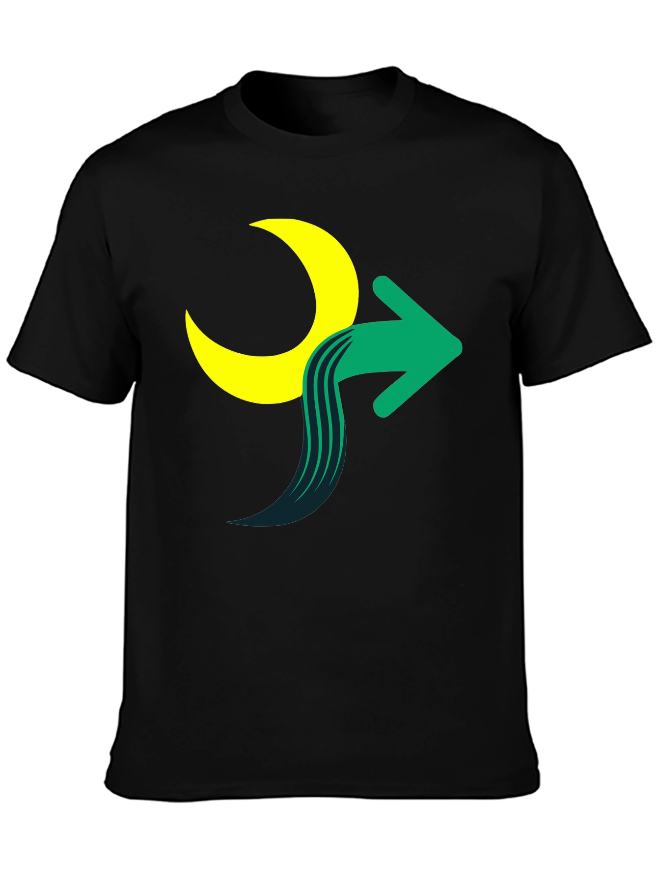 Moon Arrow Graphic Tee - Stylish Cotton Blend Shirt