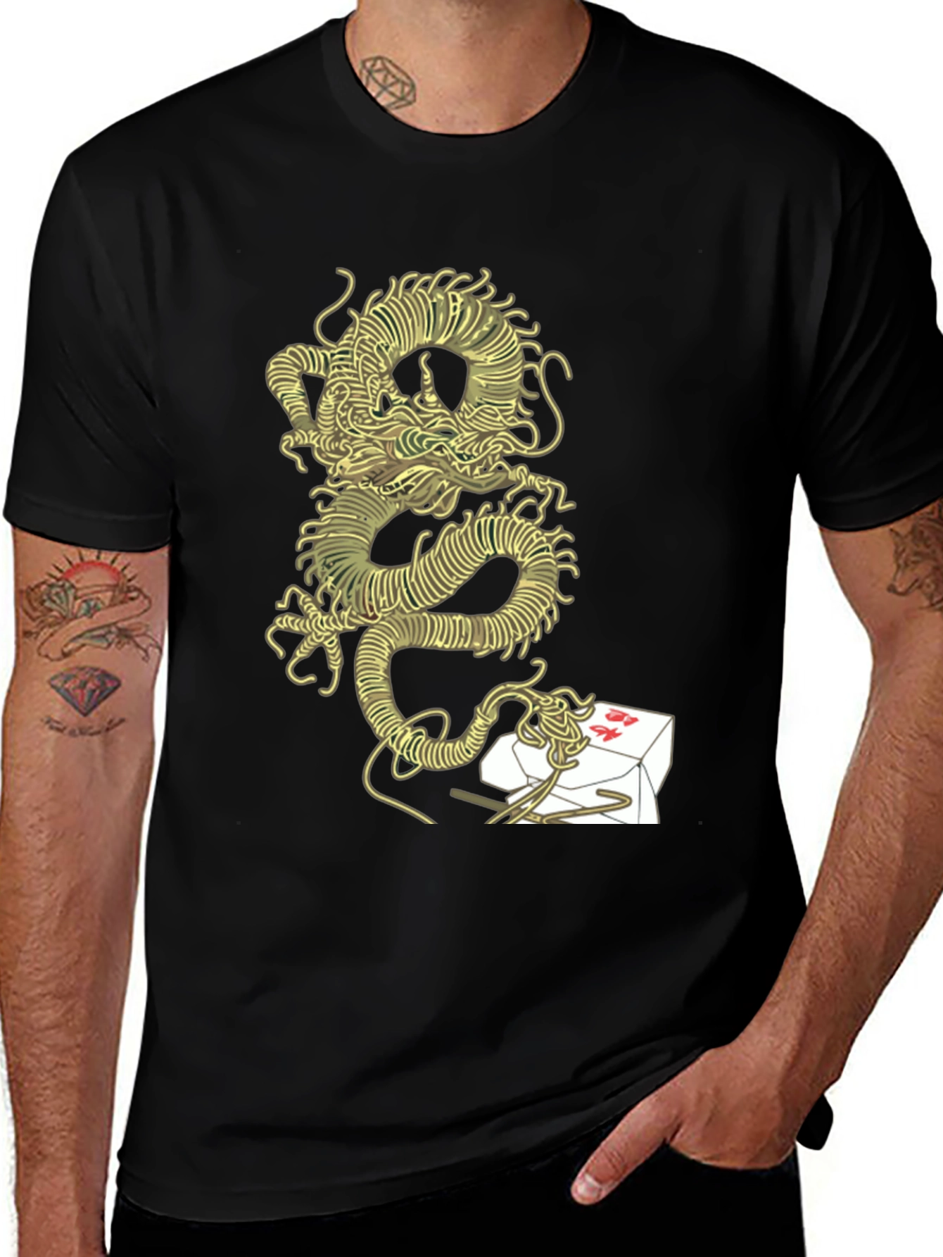 Dragon Noodles Graphic T-Shirt - Unique Design