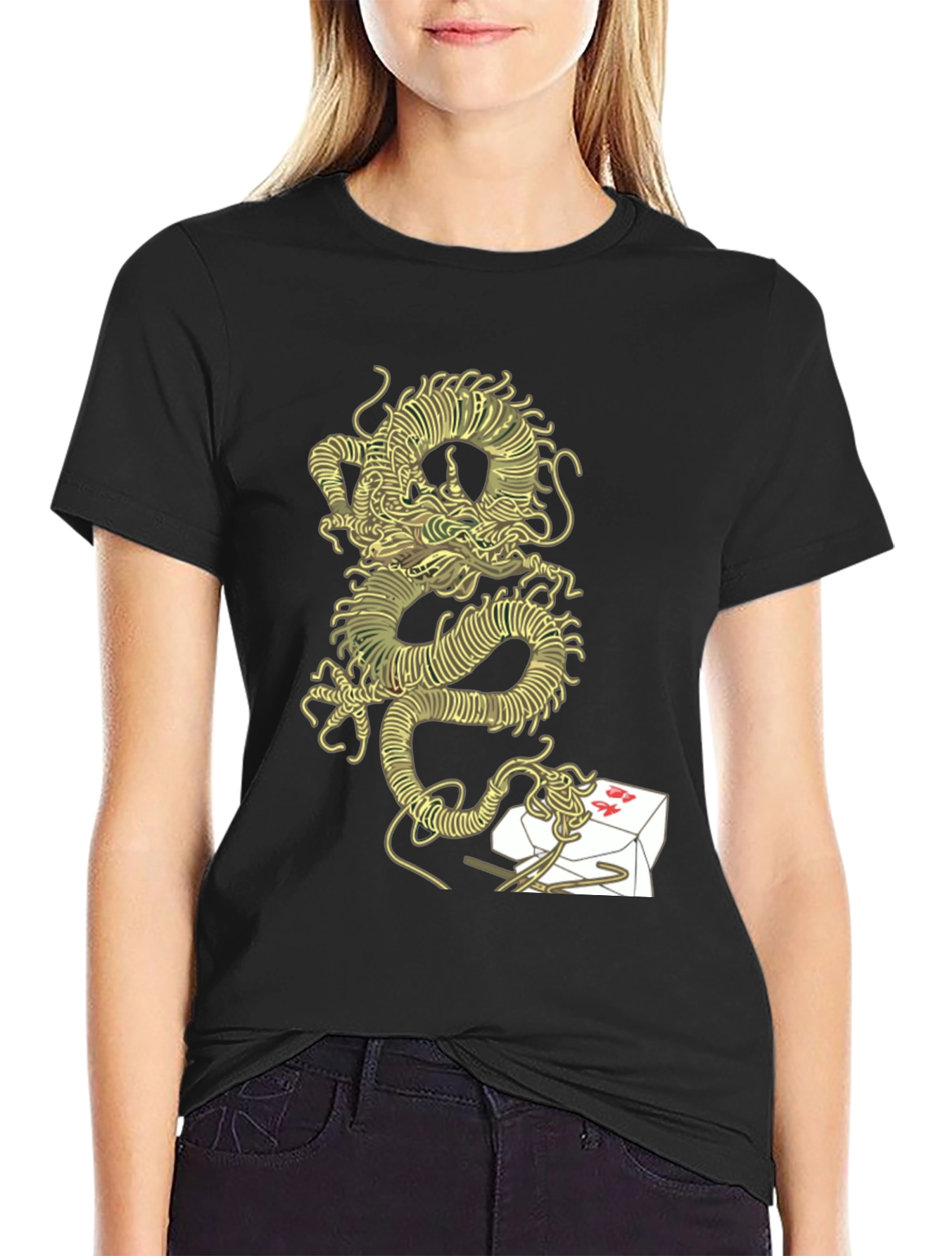 Dragon Noodles Graphic T-Shirt - Unique Design