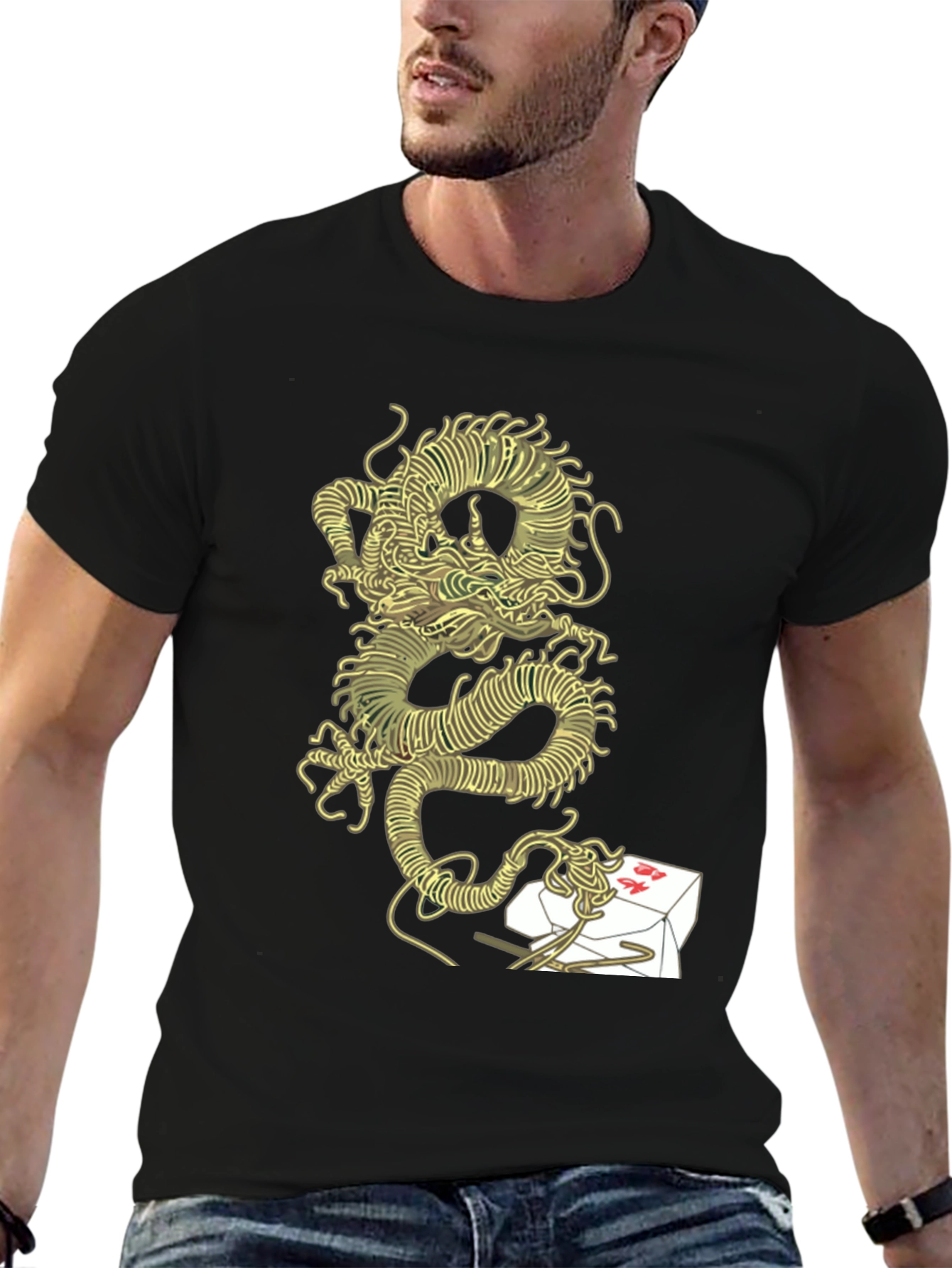 Dragon Noodles Graphic T-Shirt - Unique Design
