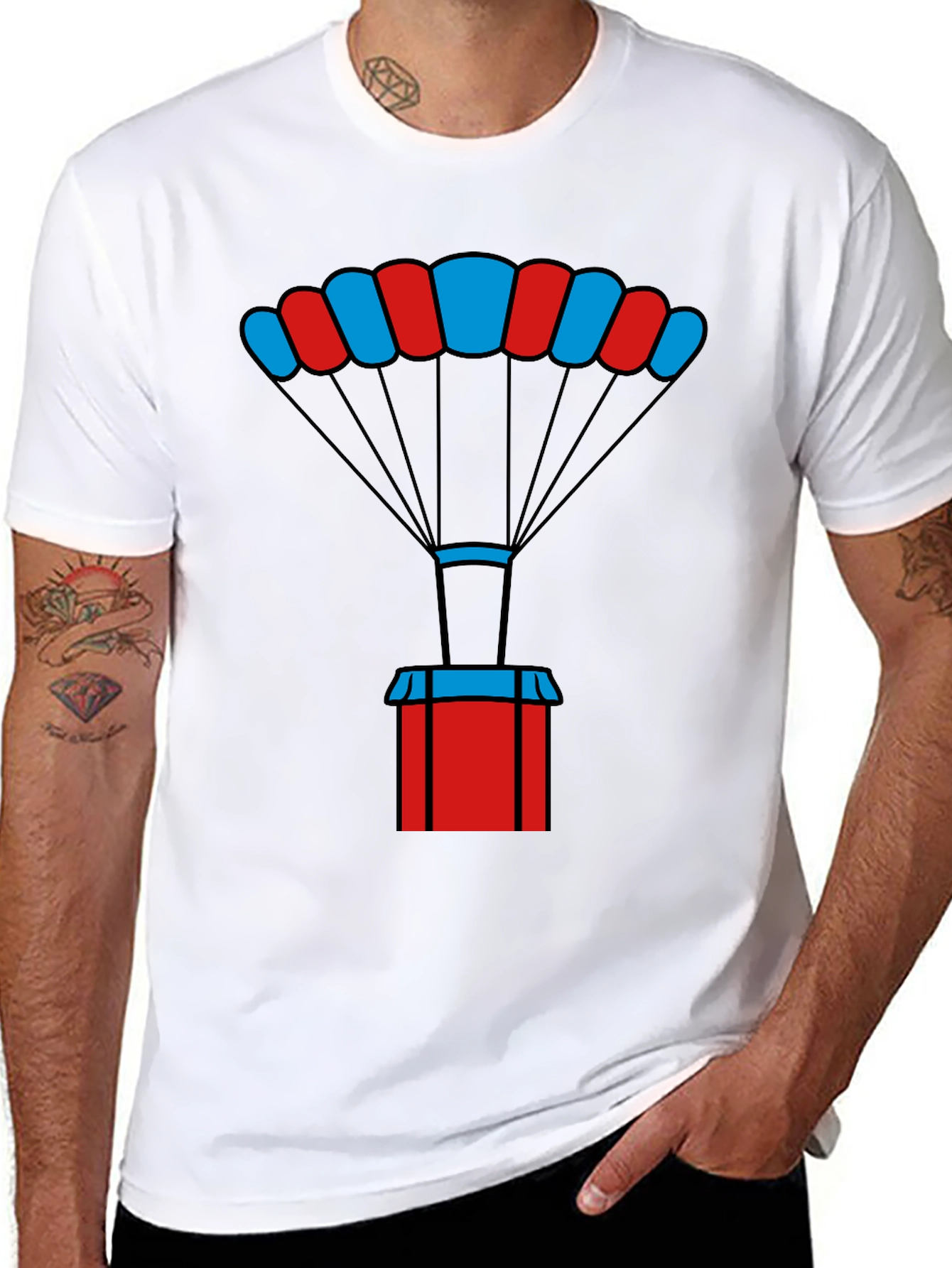 Parachute Crate Graphic Tee - Black