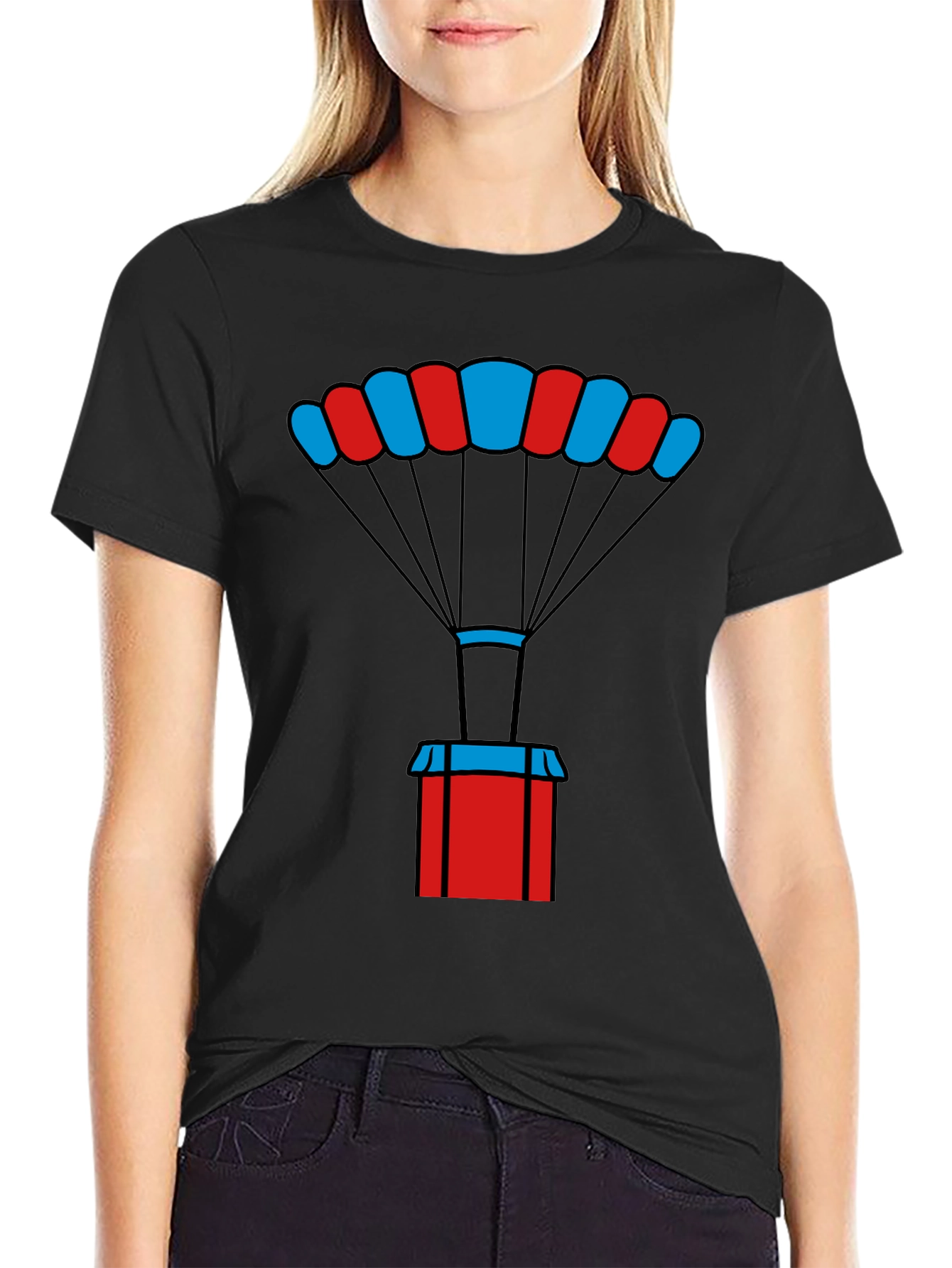 Parachute Crate Graphic Tee - Black