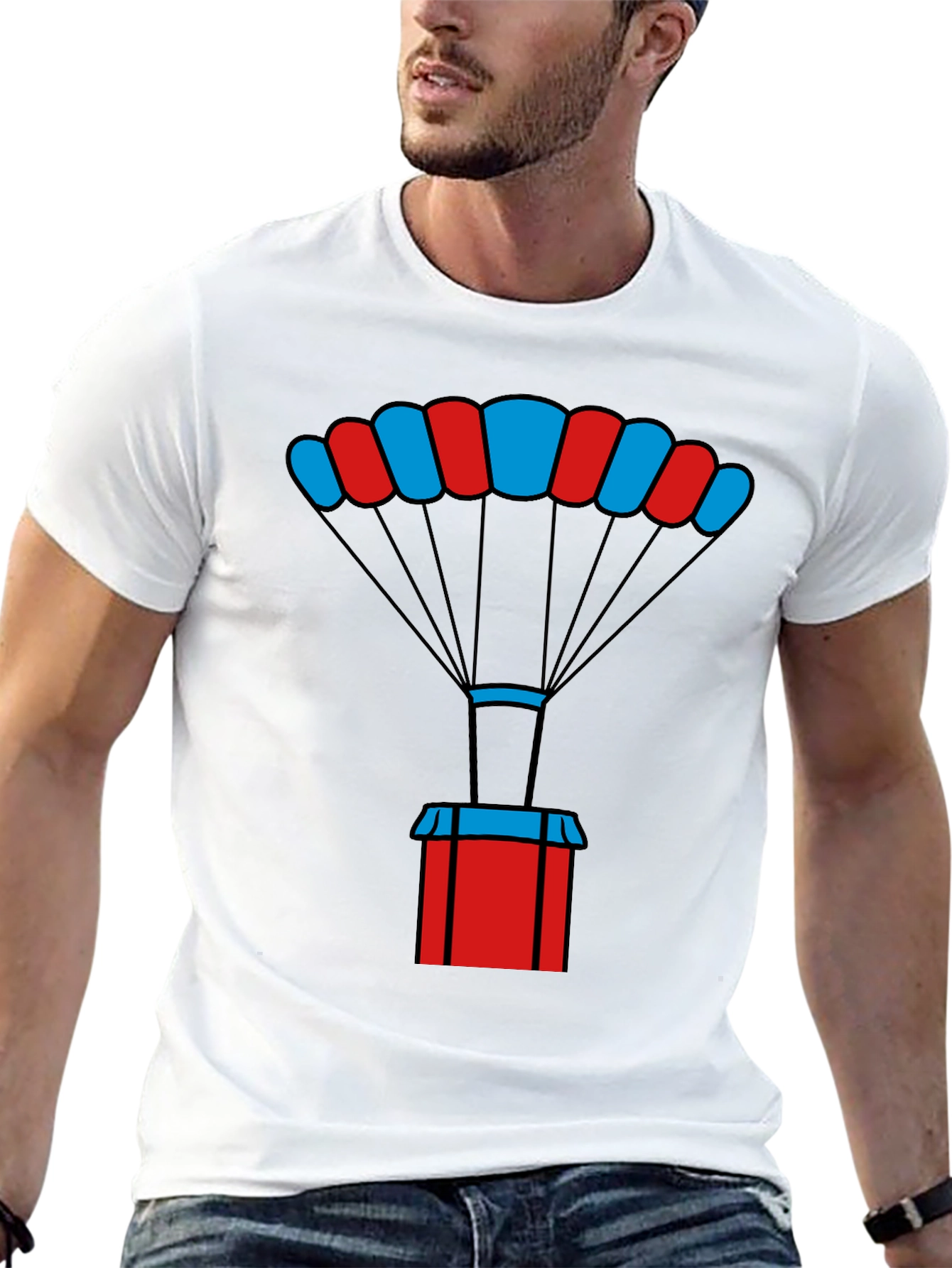 Parachute Crate Graphic Tee - Black