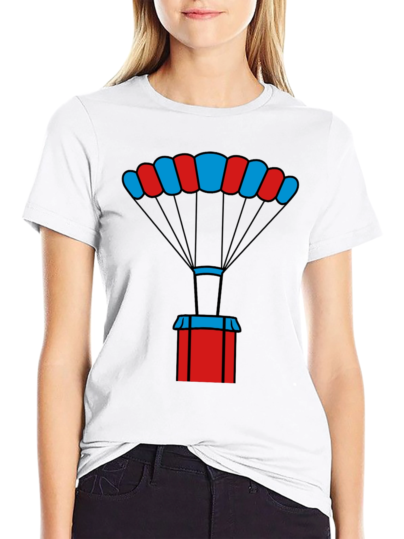 Parachute Crate Graphic Tee - Black