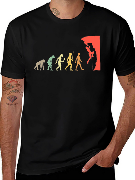 Climbing Evolution Graphic T-Shirt - Rock Climbing Tee