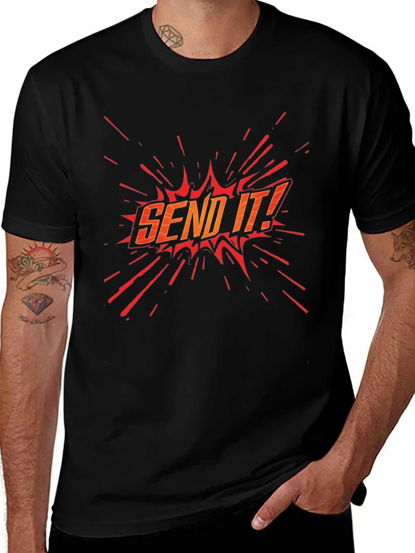 Send It! Graphic Black T-Shirt