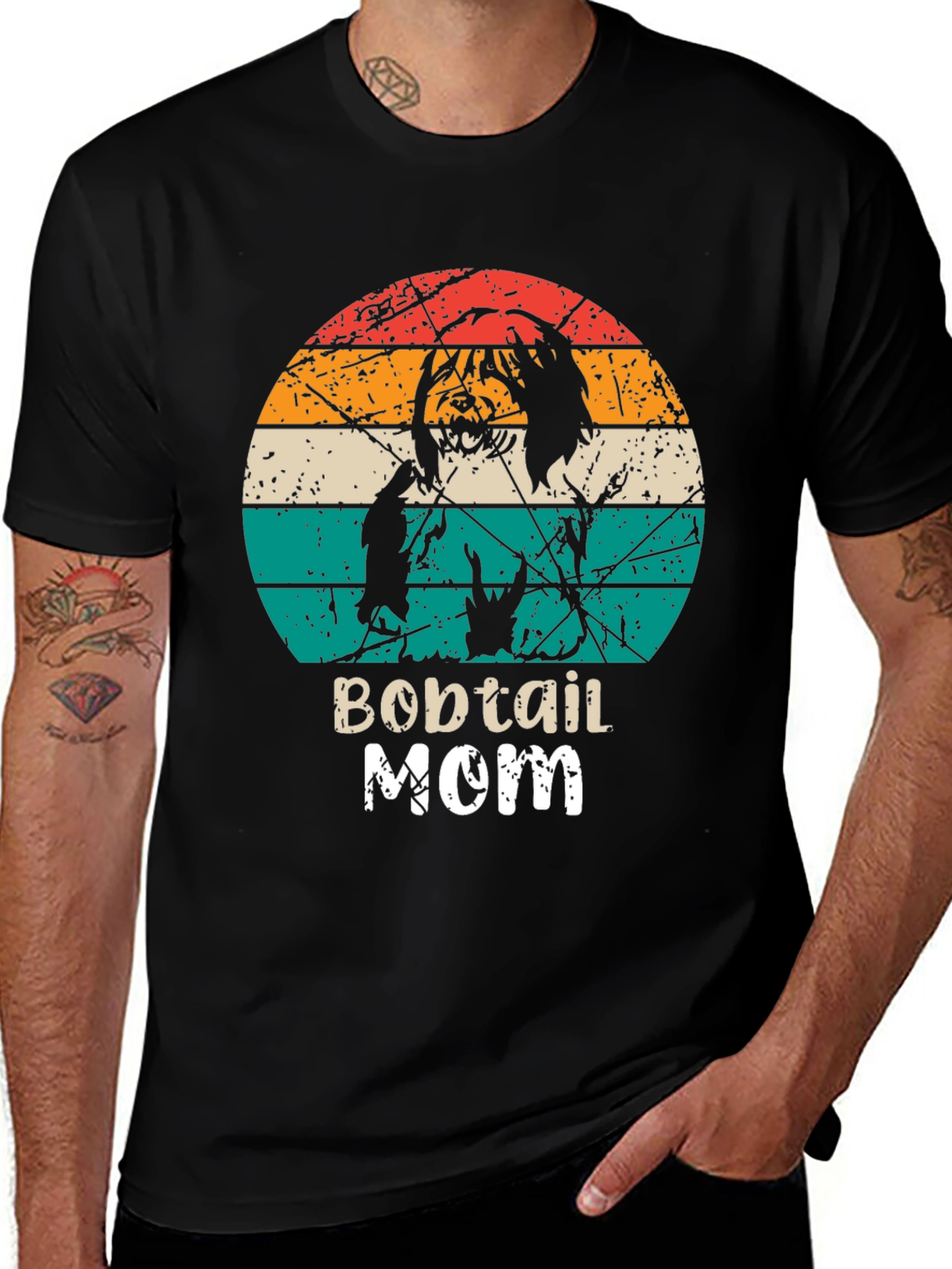 Bobtail Mom Retro T-Shirt