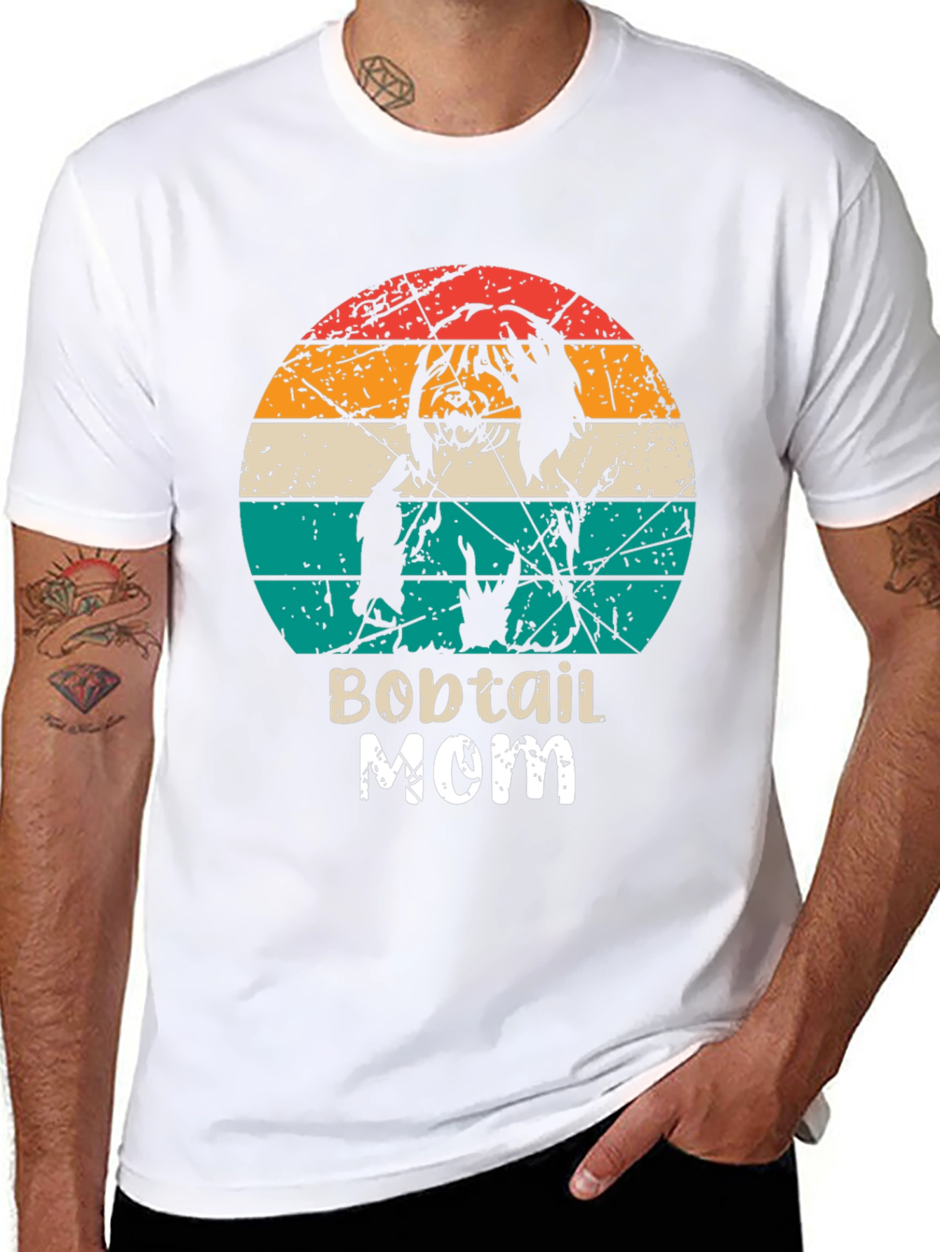 Bobtail Mom Retro T-Shirt