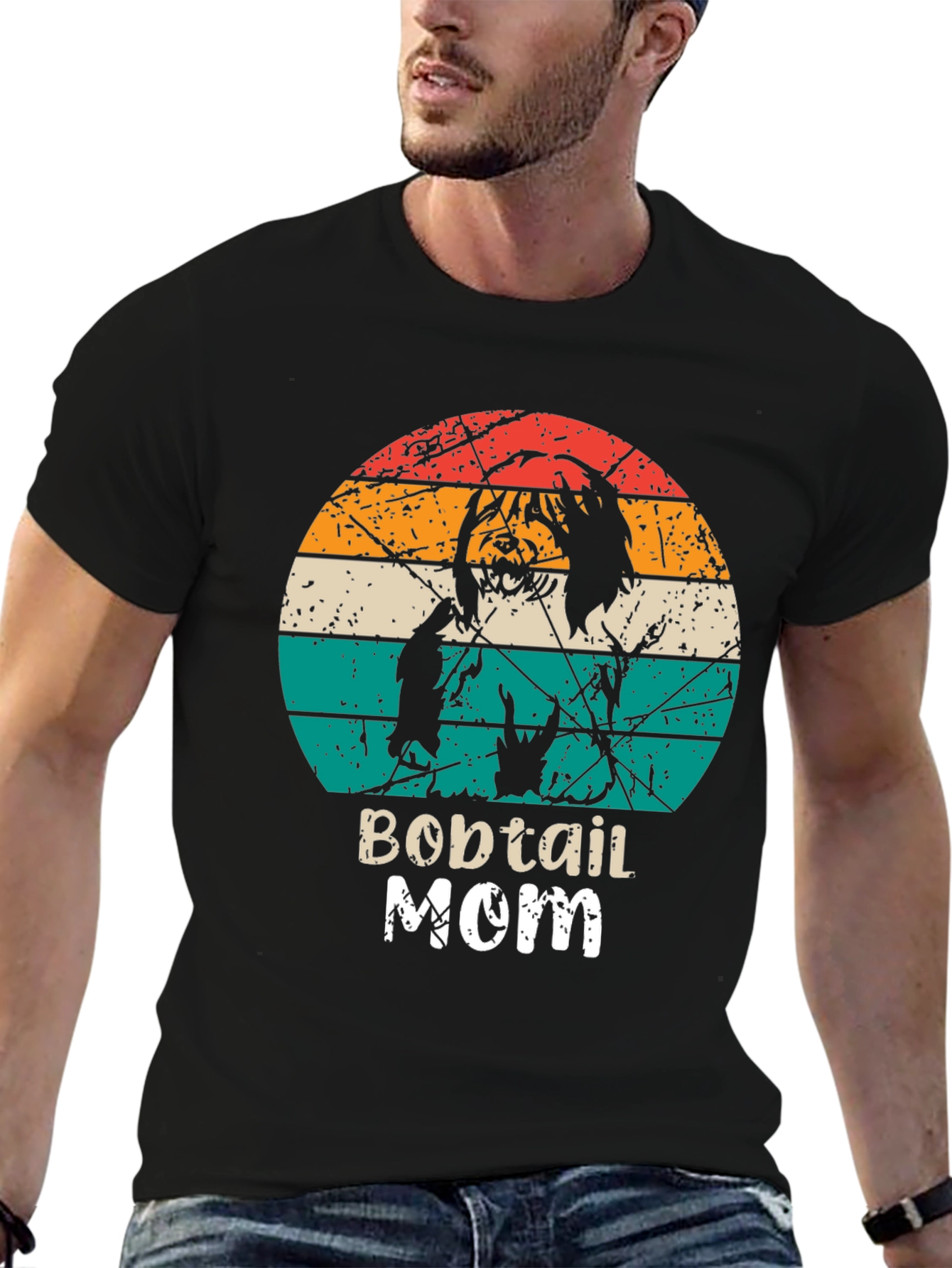 Bobtail Mom Retro T-Shirt
