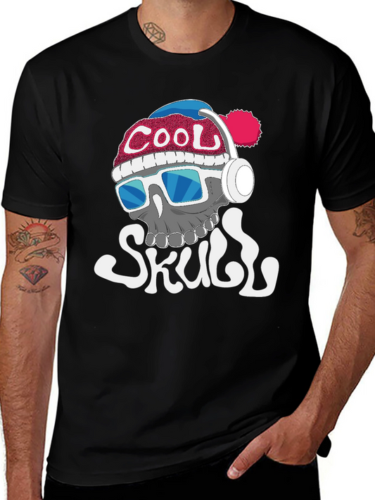 Cool Skull Graphic Tee - Black