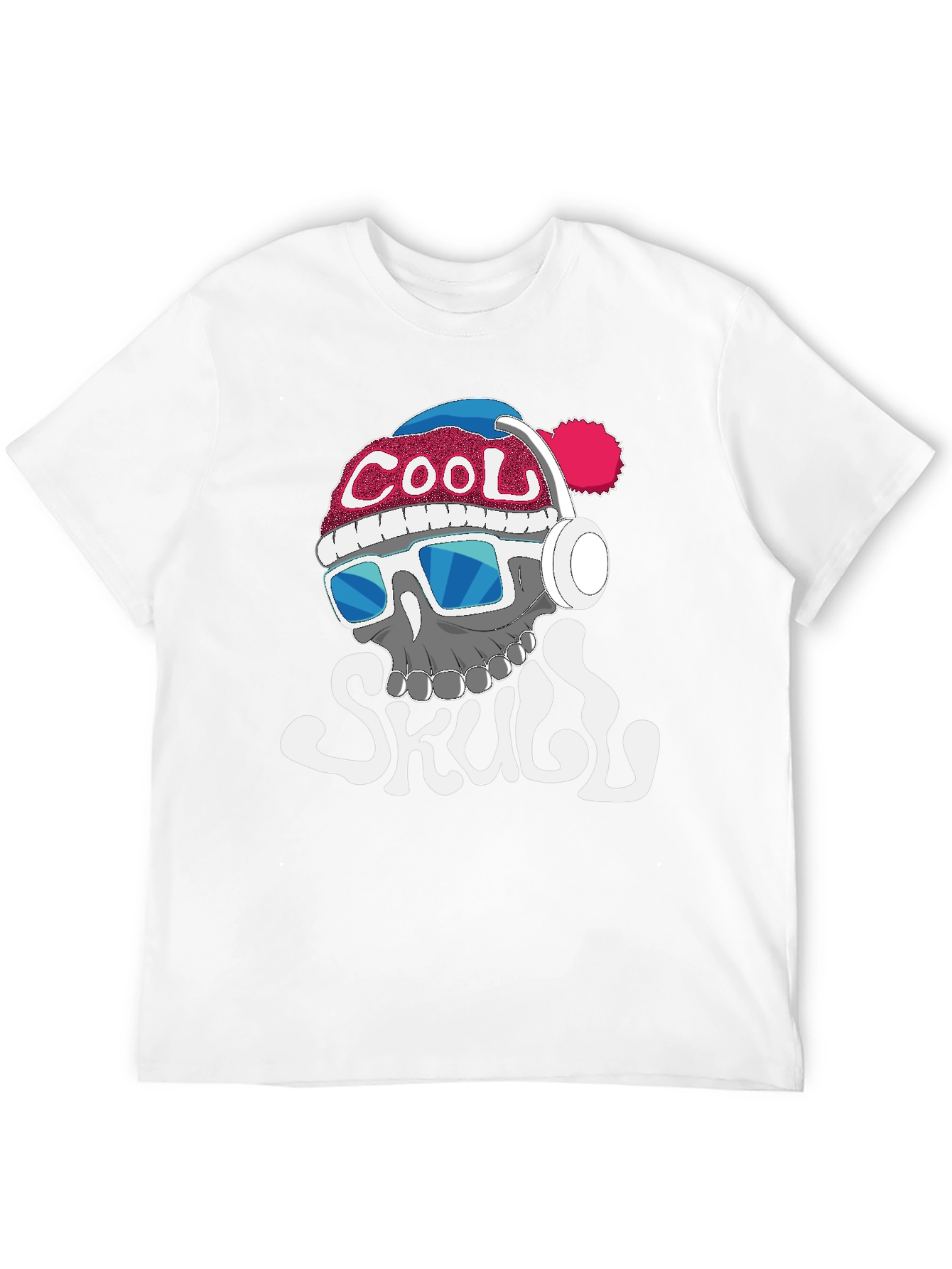 Cool Skull Graphic Tee - Black