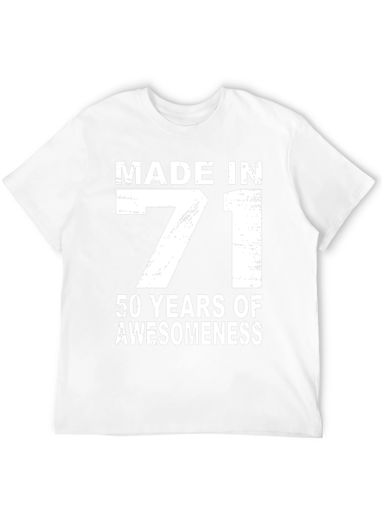 Made in 71 50 Years of Awesomeness Black T-Shirt