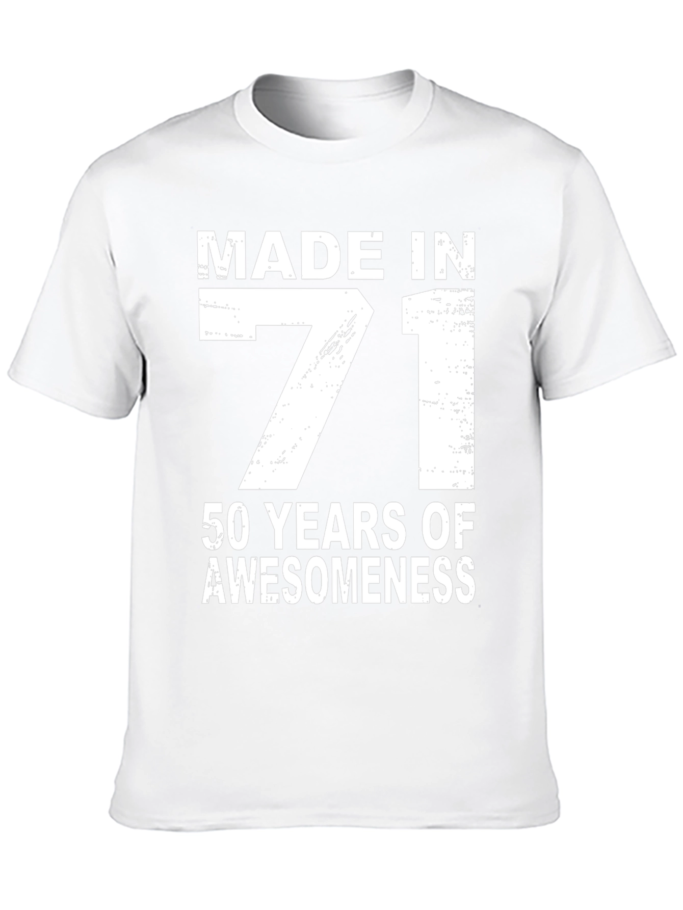 Made in 71 50 Years of Awesomeness Black T-Shirt
