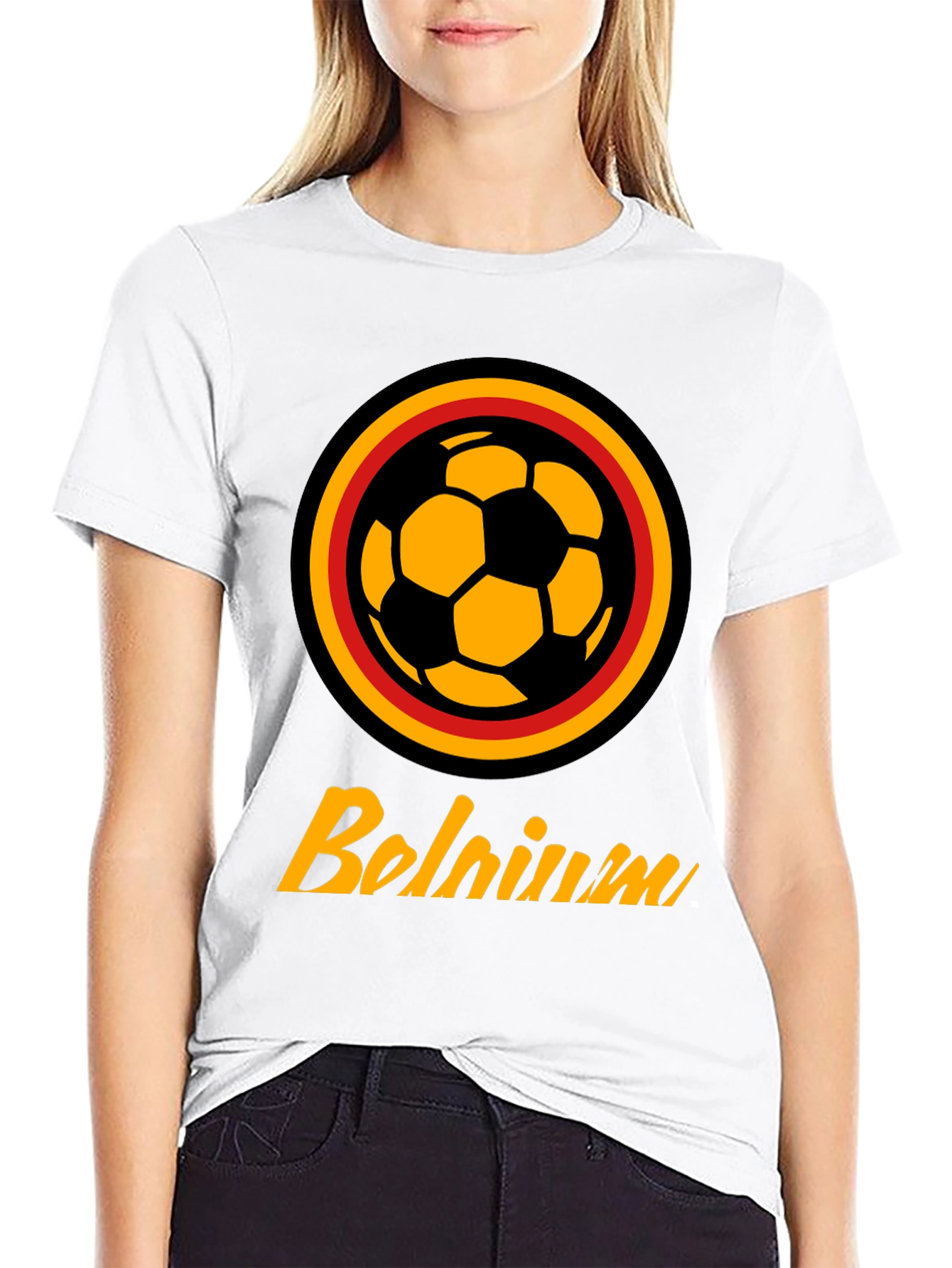 Belgium Soccer T-Shirt - Black Fan Apparel